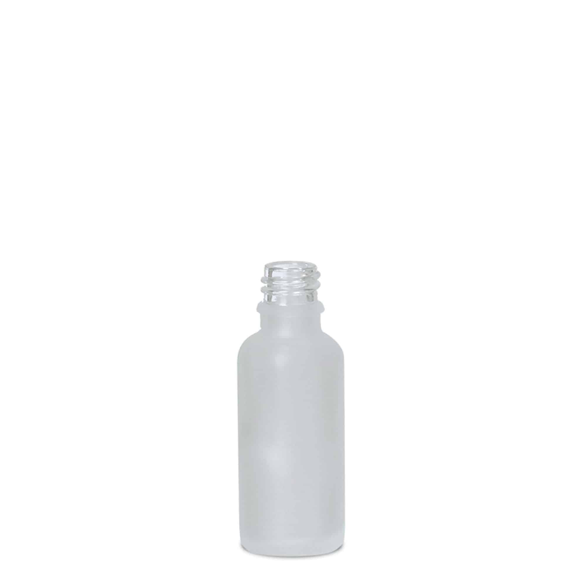 30 ml butelka medyczna, szkło, brąz matowy, szyjka: DIN 18 30 ml butelka medyczna, szkło, brąz matowy, szyjka: DIN 18
