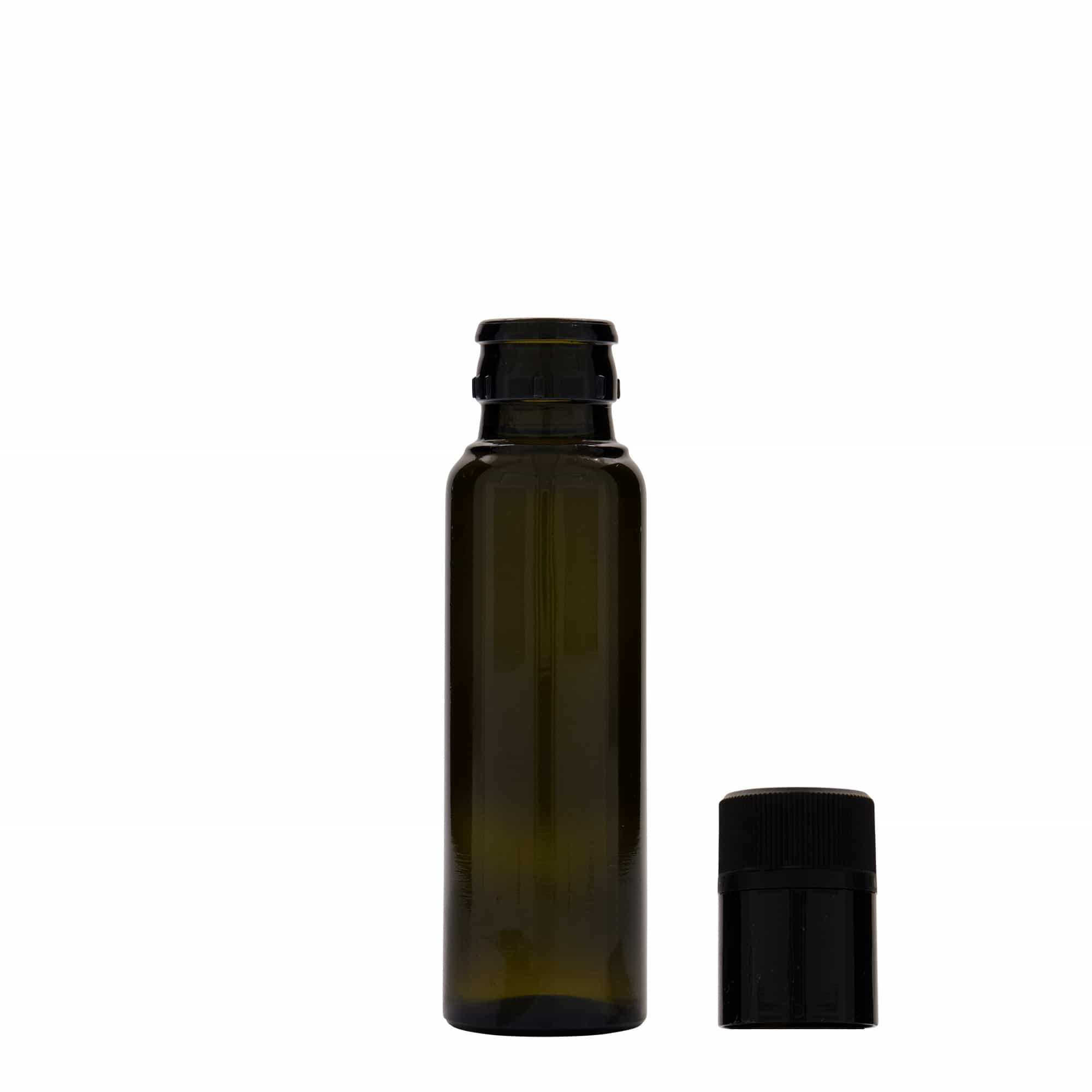 100 ml butelka na ocet/olej 'Willy New', szkło, antyczny zielony, wylot: DOP