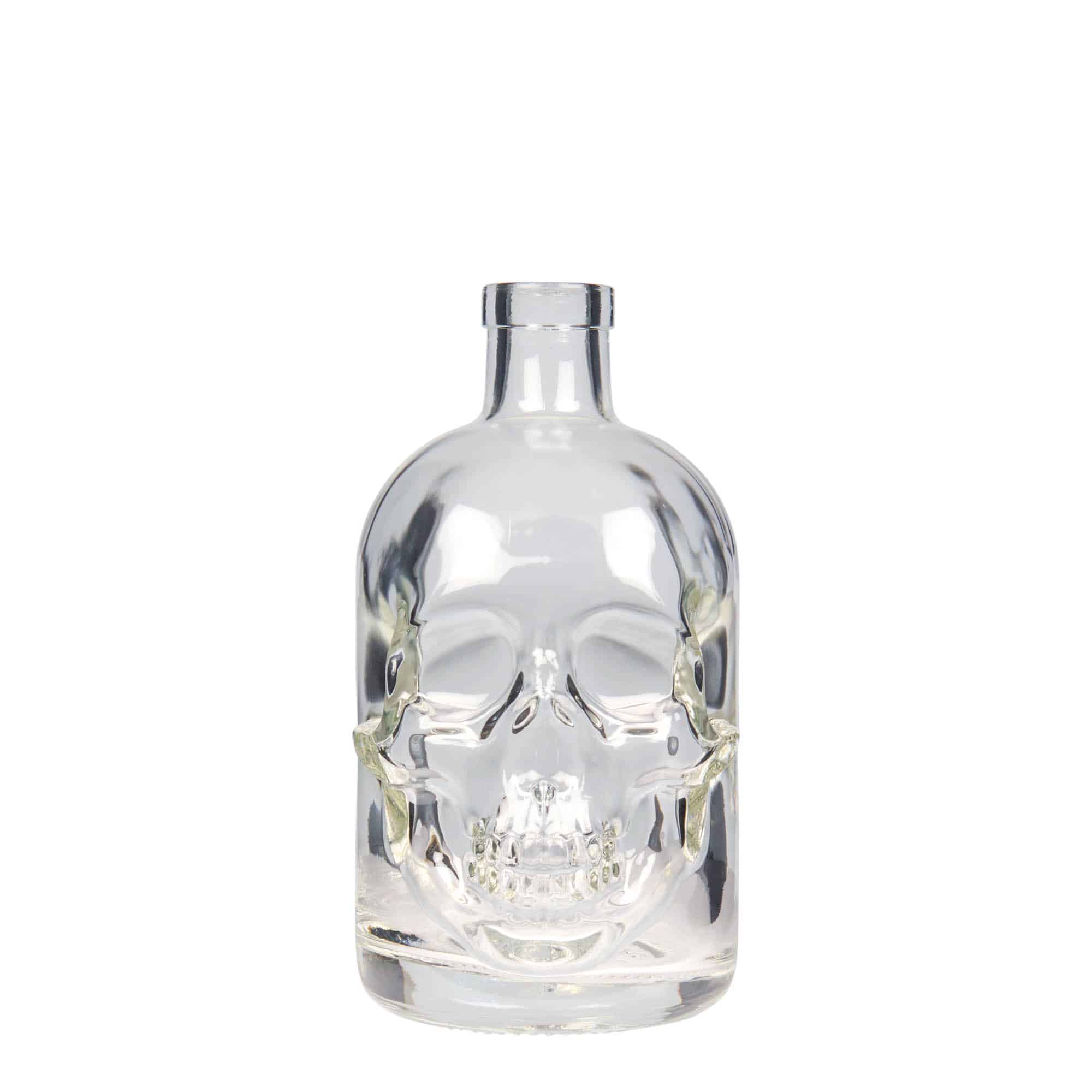 500 ml butelka szklana 'Czaszka', zamknięcie: korek
