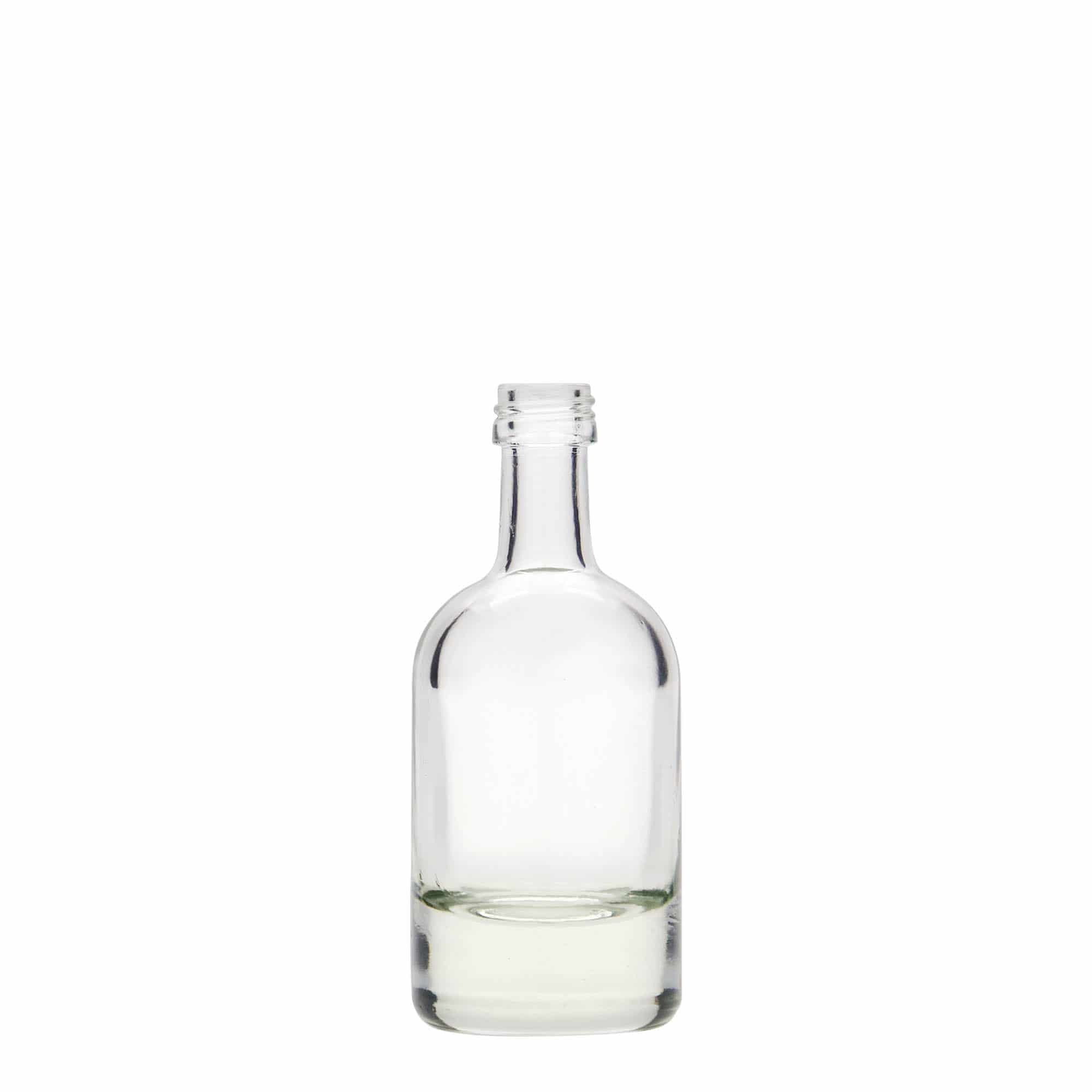 50 ml butelka szklana 'Linea Uno', gwint: PP 18 50 ml butelka szklana 'Linea Uno', gwint: PP 18