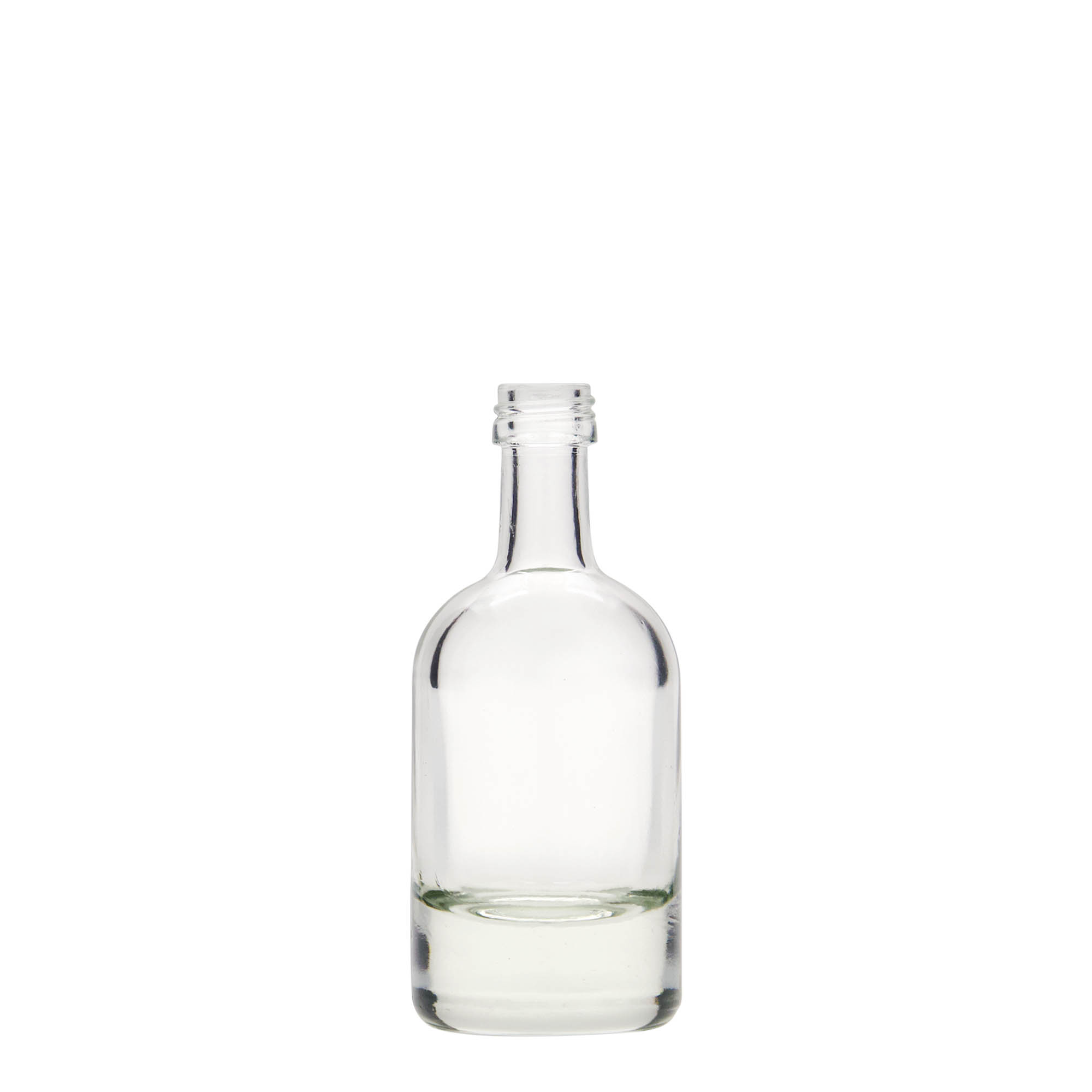 50 ml butelka szklana 'Linea Uno', gwint: PP 18 50 ml butelka szklana 'Linea Uno', gwint: PP 18