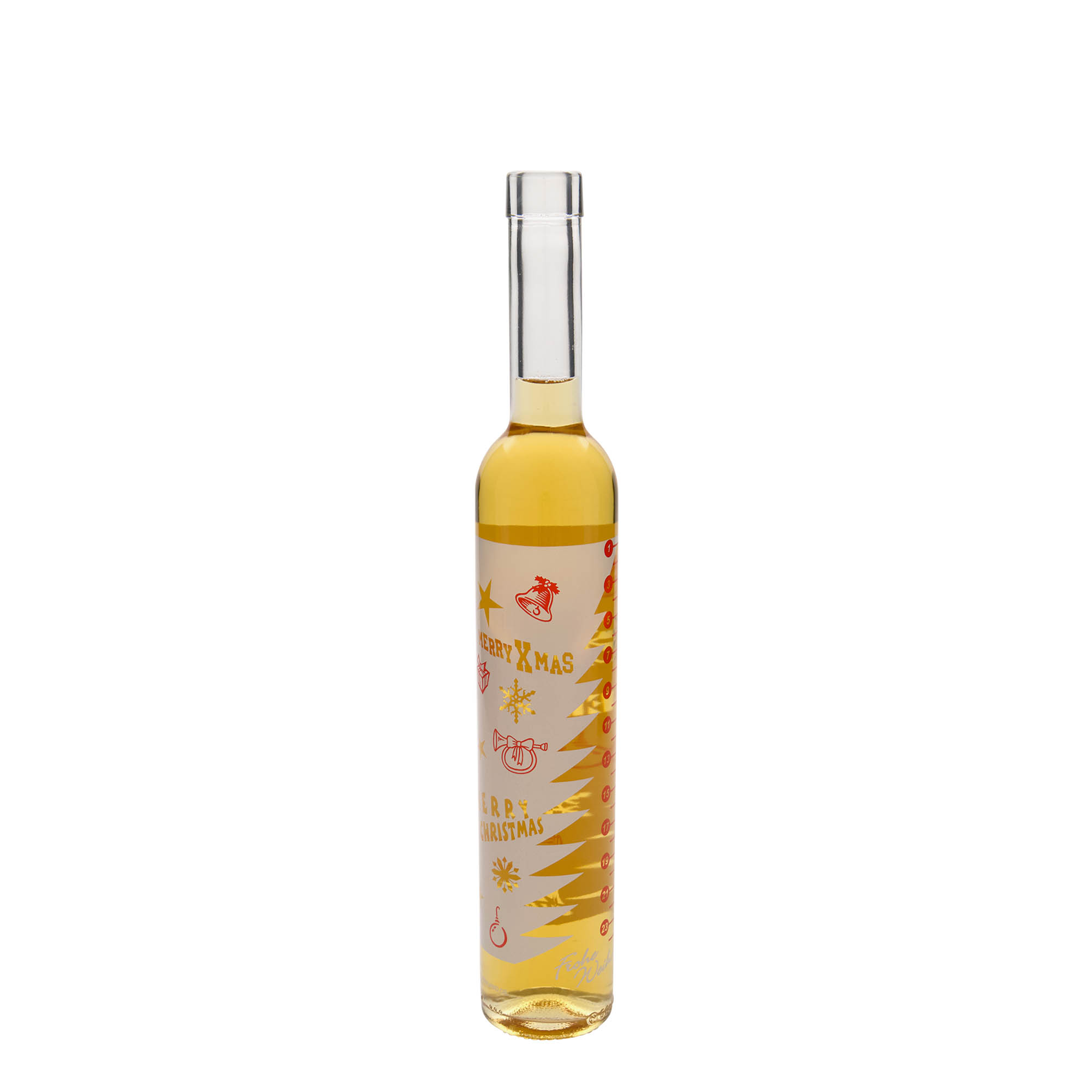 500 ml butelka szklana Maximo z nadrukiem „Kalendarz adwentowy”, szyjka: korek 500 ml butelka szklana Maximo z nadrukiem „Kalendarz adwentowy”, szyjka: korek