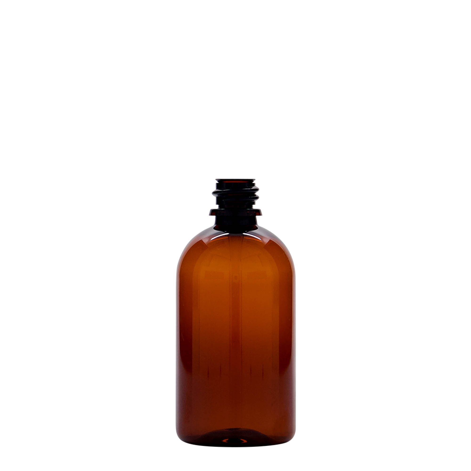 100 ml butelka medyczna PET „Easy Living”, brązowa, tworzywo sztuczne, gwint: DIN 18