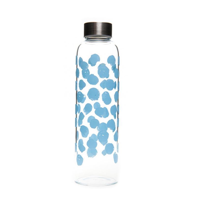 500 ml butelka do picia 'Perseus', wzór: niebieskie kropki, zamknięcie: zakrętka