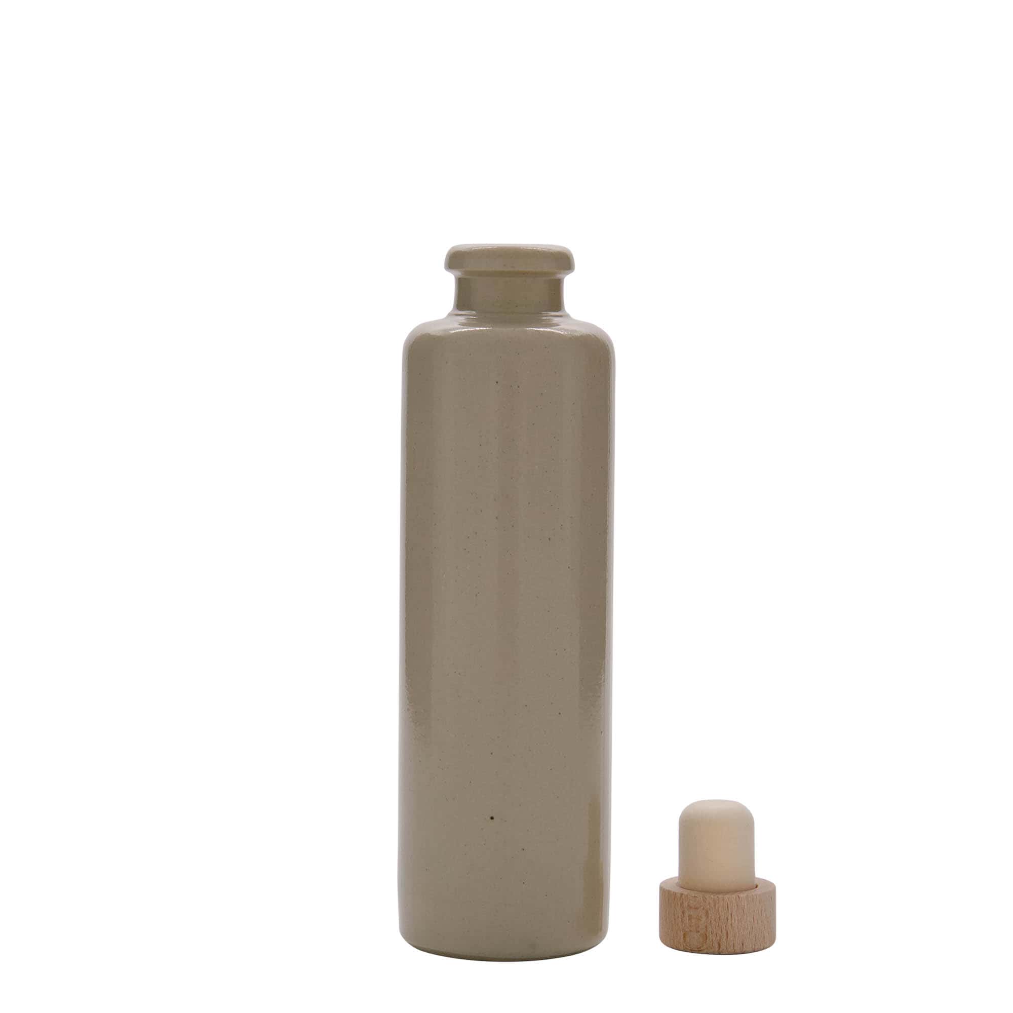 200 ml dzbanek do toniku, kamionka, beżowy, wylot: korek