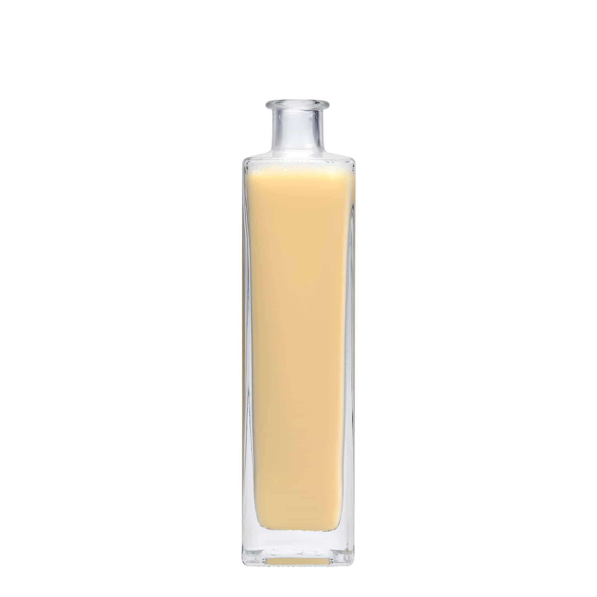 500 ml butelka szklana 'Rafaello', kwadratowa, szyjka: korek