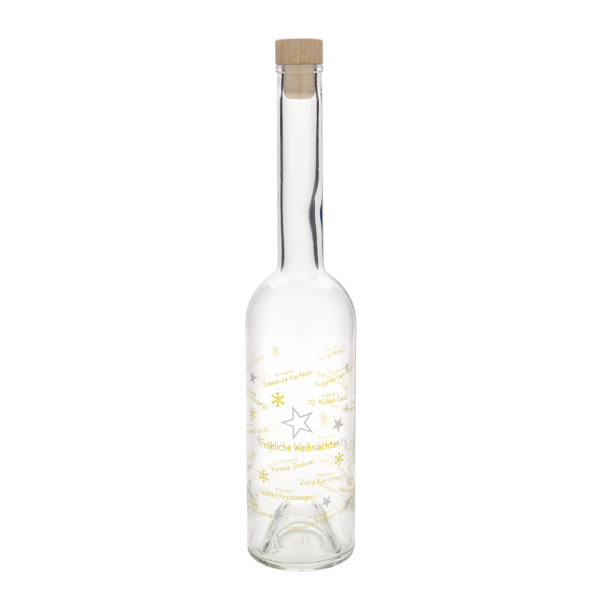 500 ml butelka szklana 'Opera', motyw: Boże Narodzenie na świecie, korek 500 ml butelka szklana 'Opera', motyw: Boże Narodzenie na świecie, korek