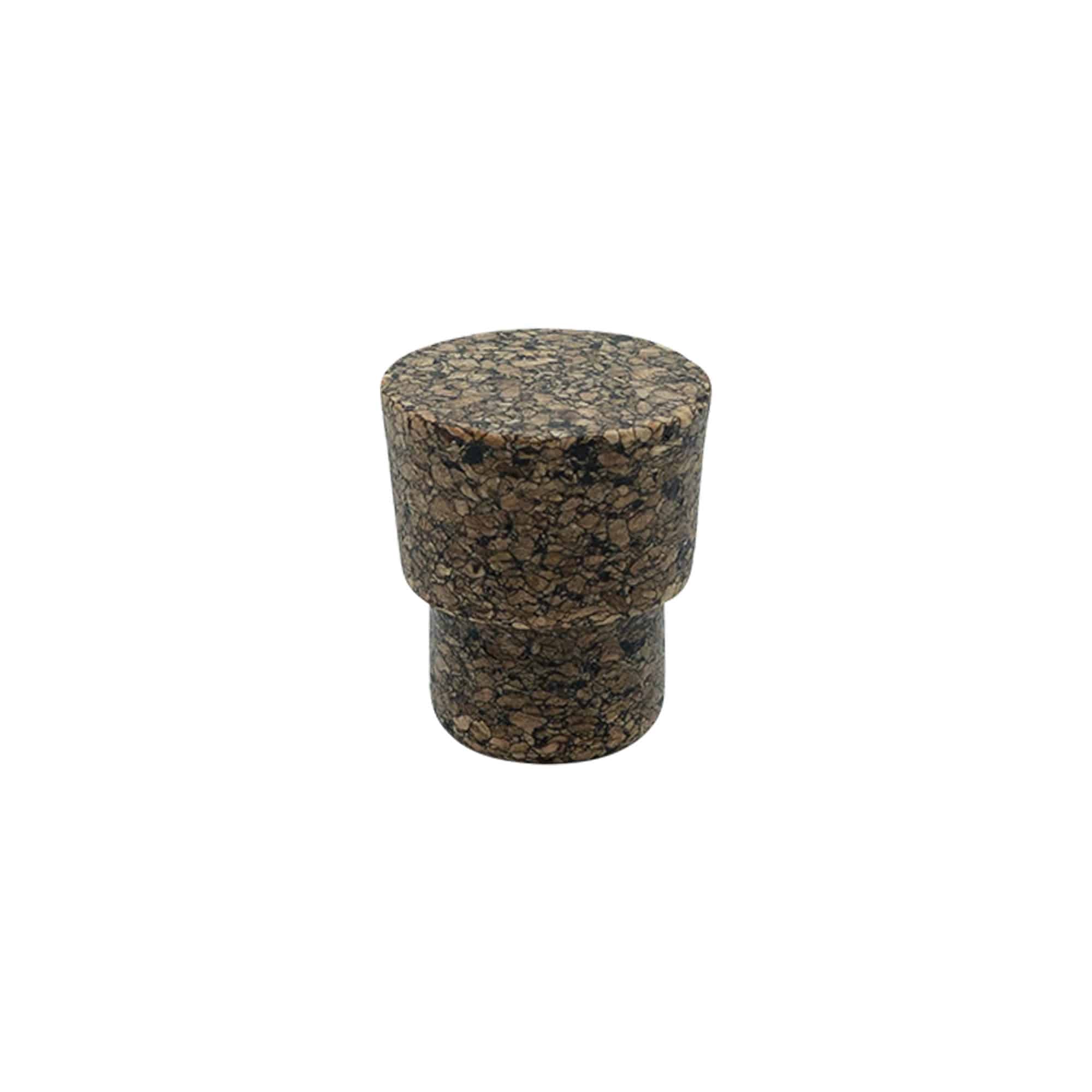 Korek z uchwytem 'Cornice' 22,5 mm, Corkcoal, do wylotu: korek