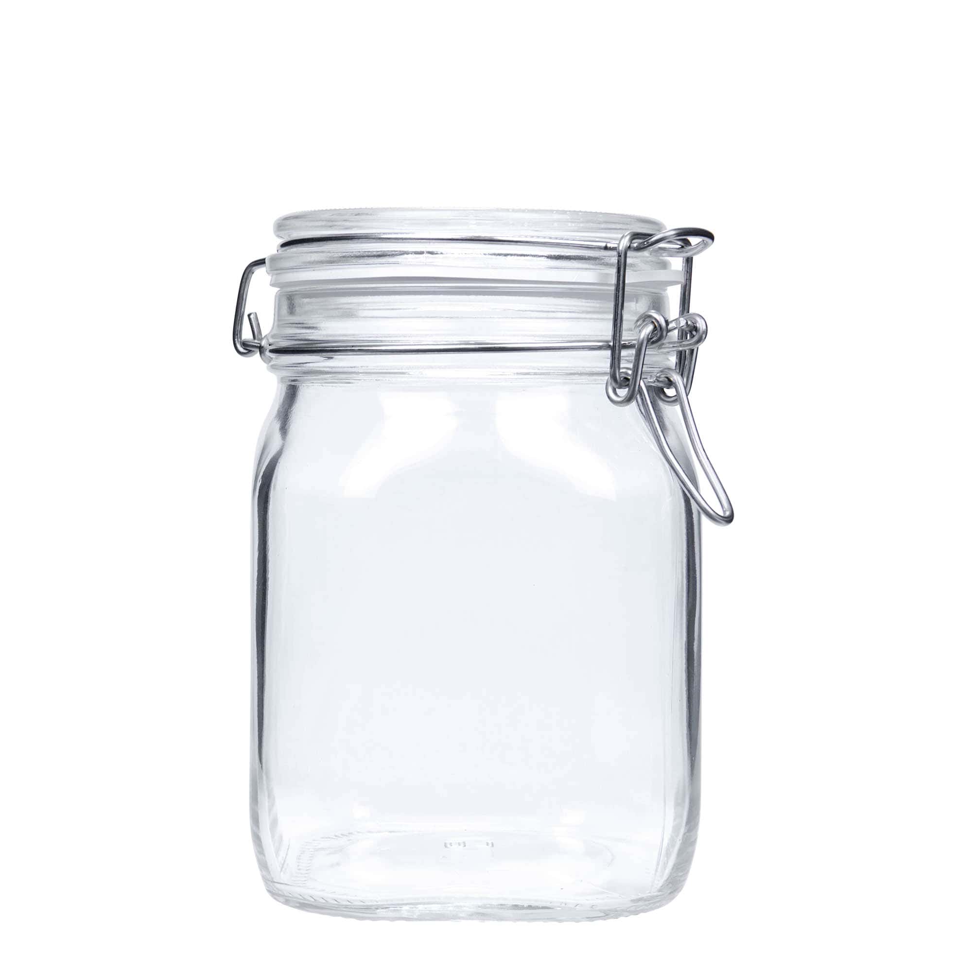 1000 ml słoik z zamknięciem pałąkowym 'Fido', kwadratowy, zamknięcie: Zamknięcie pałąkowe 1000 ml słoik z zamknięciem pałąkowym 'Fido', kwadratowy, zamknięcie: Zamknięcie pałąkowe