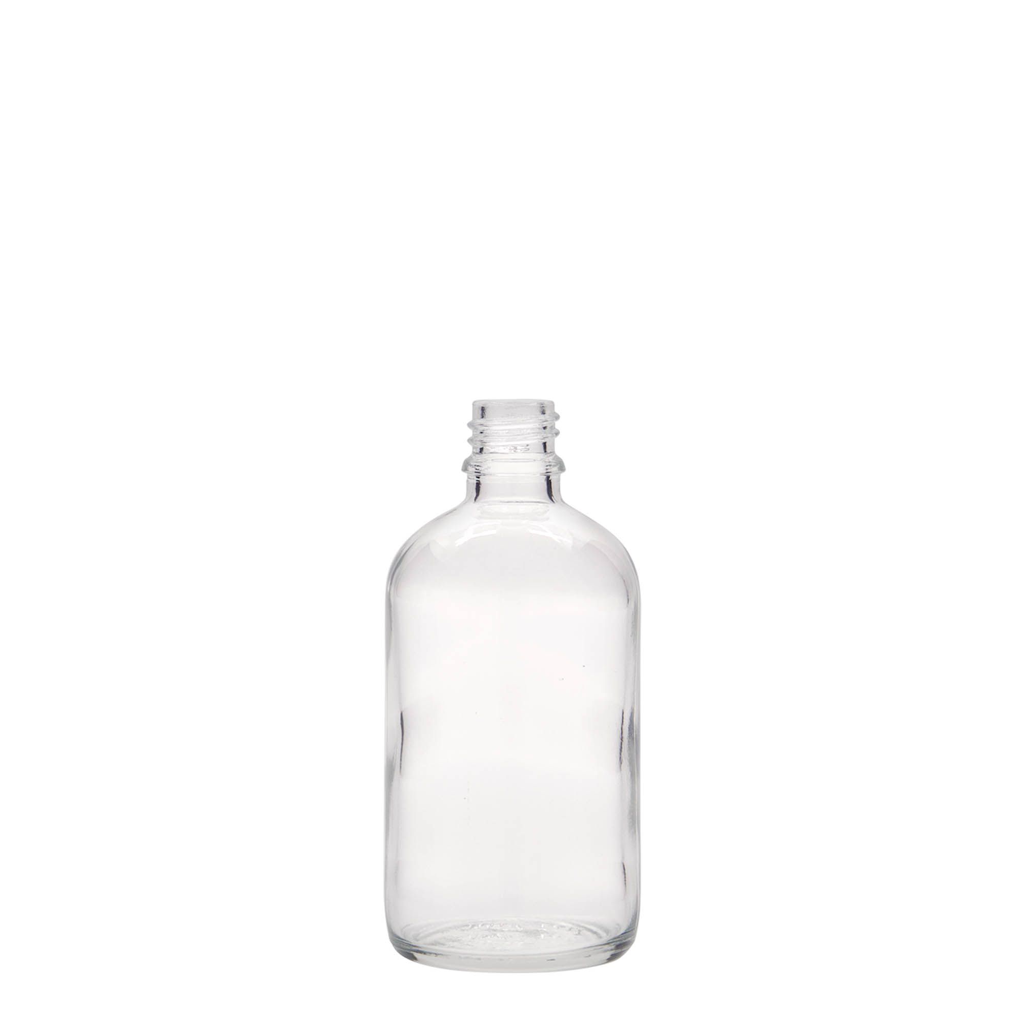 100 ml butelka medyczna, szkło, szyjka: DIN 18