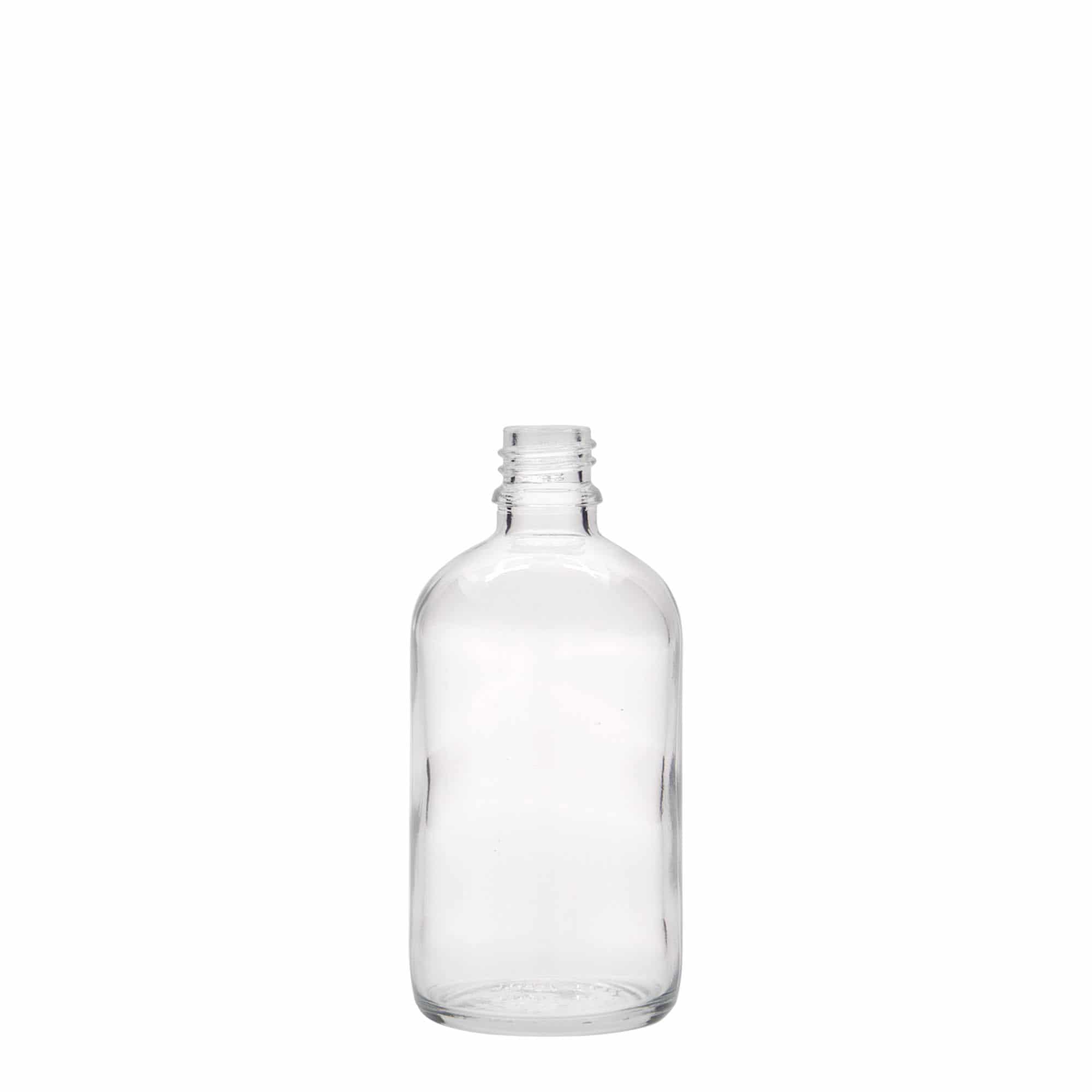 100 ml butelka medyczna, szkło, szyjka: DIN 18