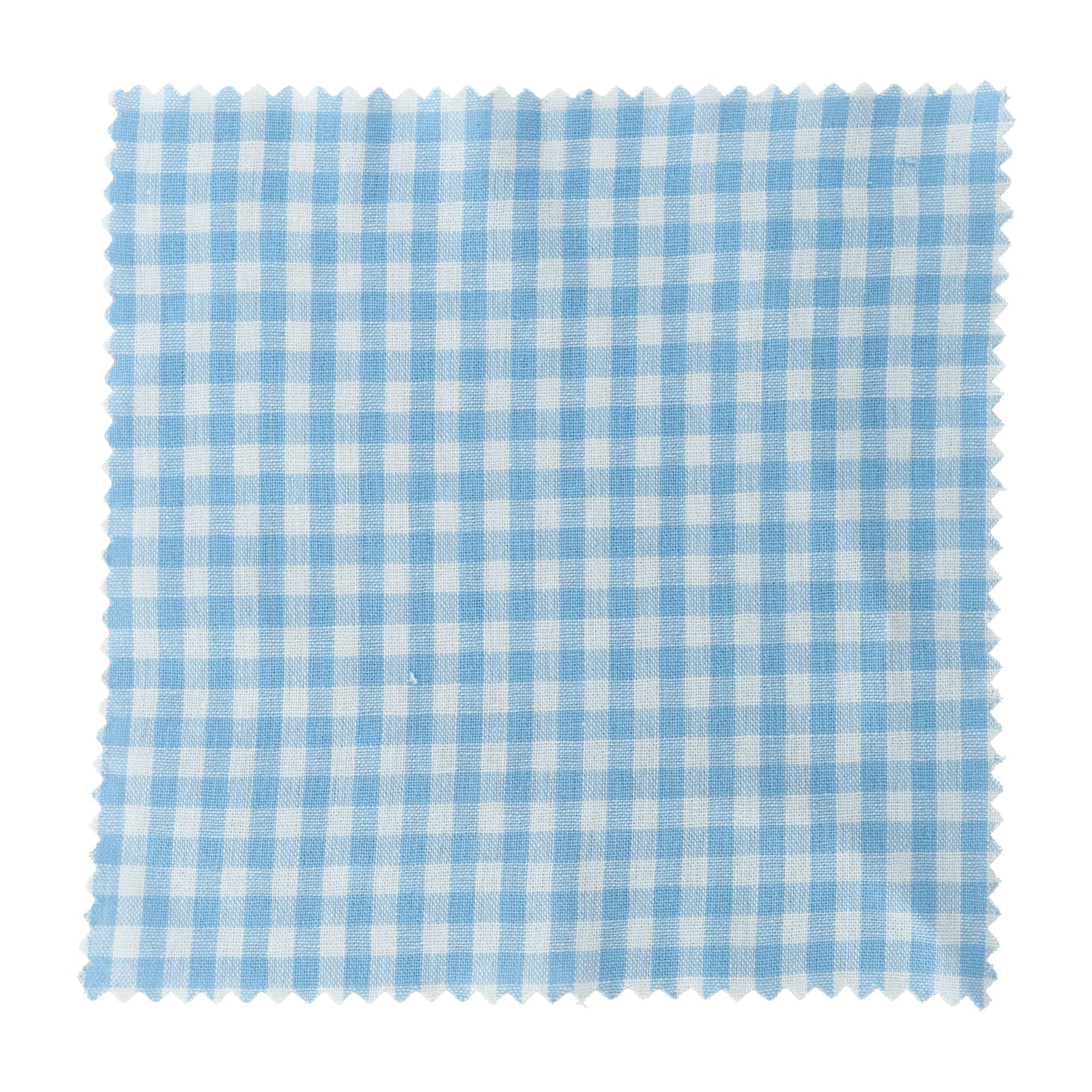 Tkanina w kratkę 15x15, kwadratowa, tekstylna, jasnoniebieska, gwint: TO58-TO82