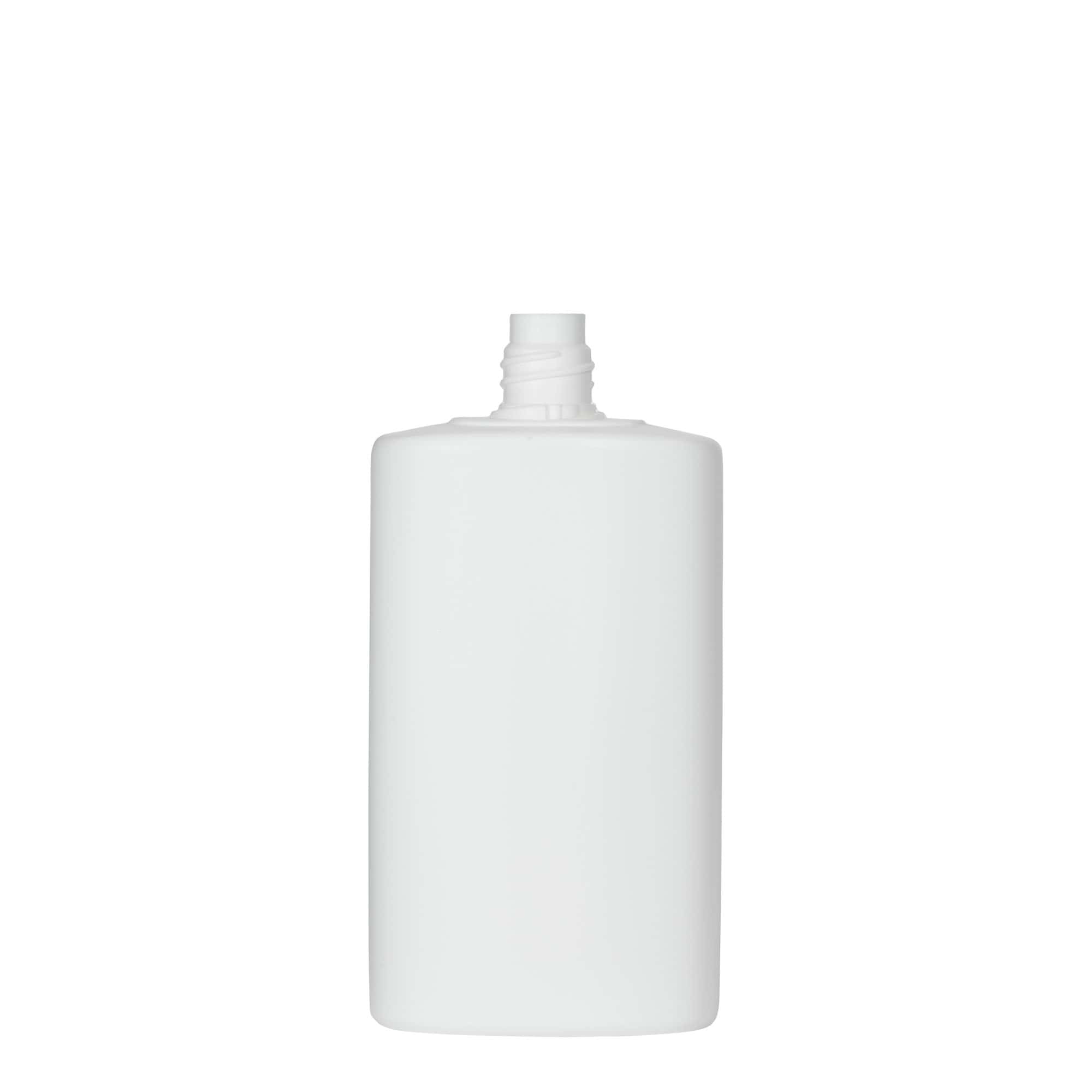 250 ml butelka plastikowa 'Indy', owalna, HDPE, biała, gwintowany korek