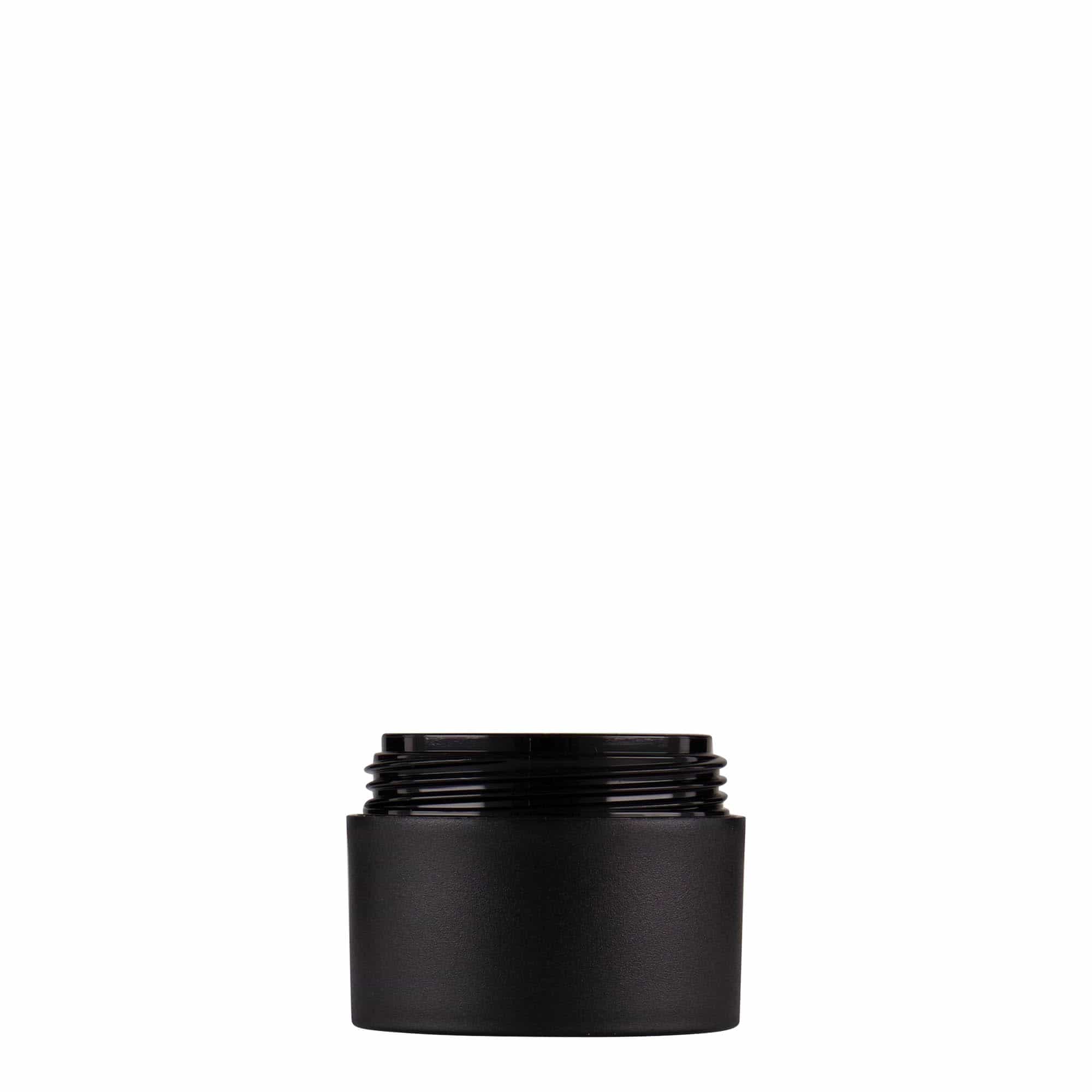 15 ml plastikowy pojemnik 'Antonella', PP, czarny, otwór: zakrętka na gwint 15 ml plastikowy pojemnik 'Antonella', PP, czarny, otwór: zakrętka na gwint