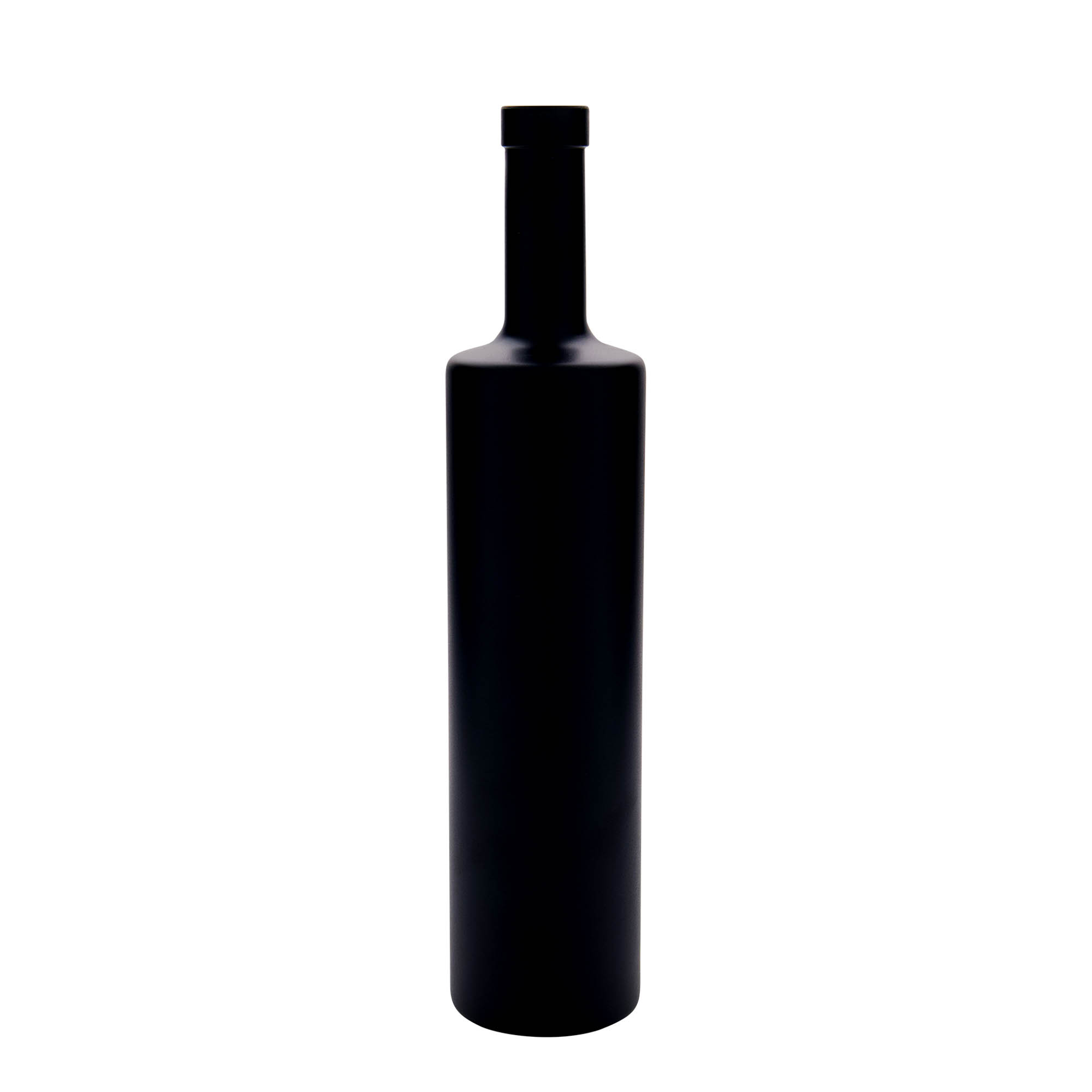 700 ml butelka szklana 'Centurio', czarna, szyjka: korek