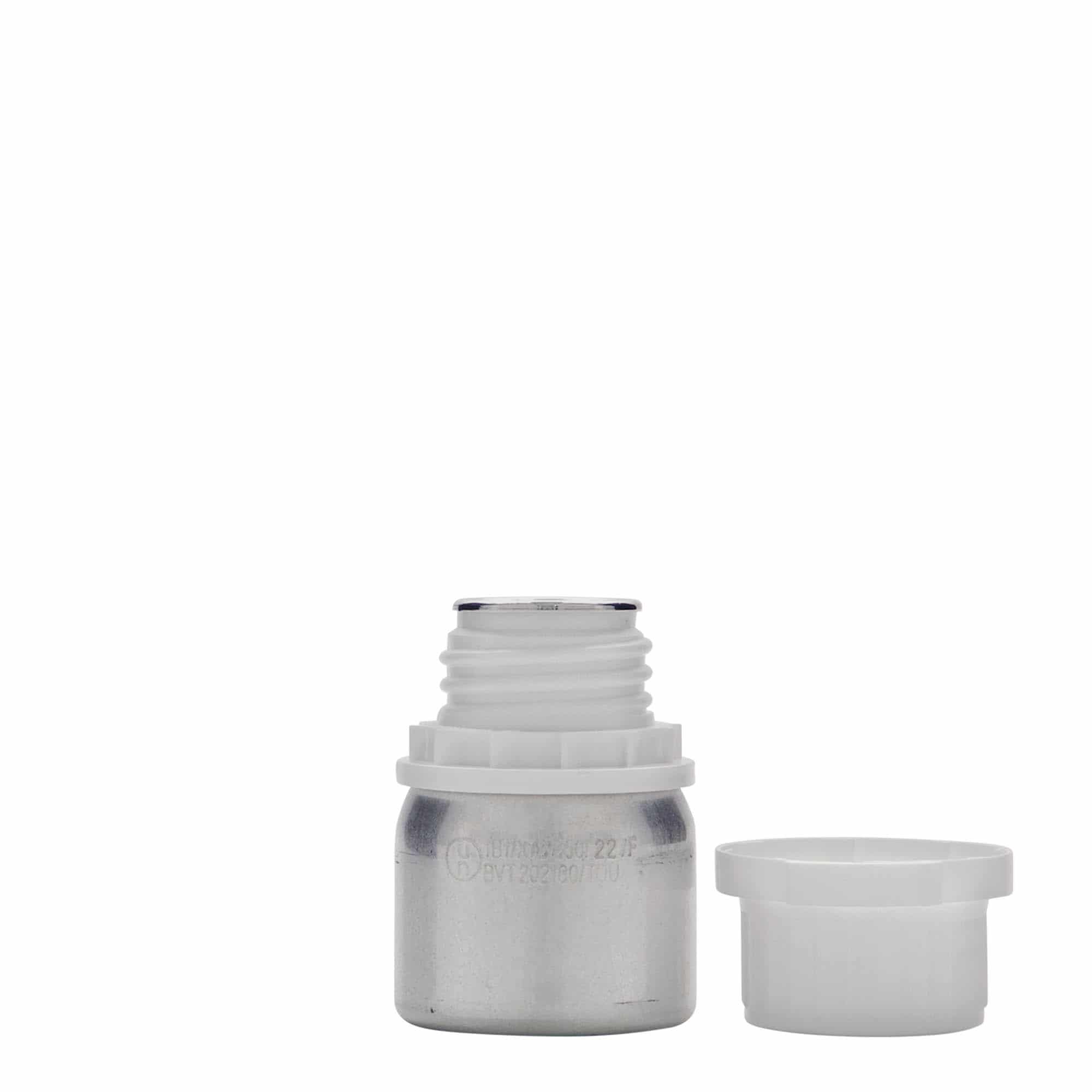 50 ml butelka aluminiowa, metalowa, kolor srebrny, zamknięcie: DIN 32 50 ml butelka aluminiowa, metalowa, kolor srebrny, zamknięcie: DIN 32