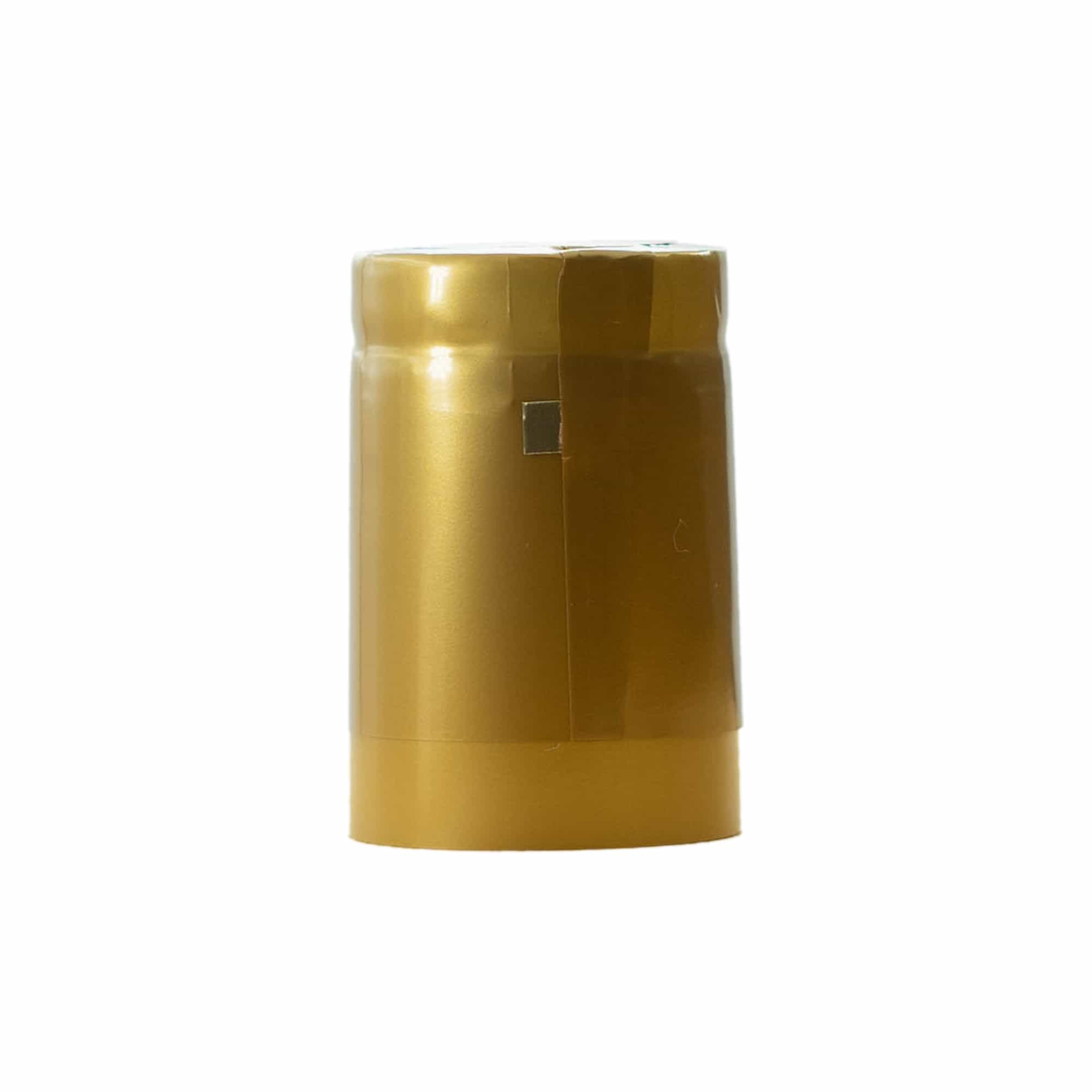 Kapturek termokurczliwy 32x41, tworzywo sztuczne PVC, kolor złoty Kapturek termokurczliwy 32x41, tworzywo sztuczne PVC, kolor złoty