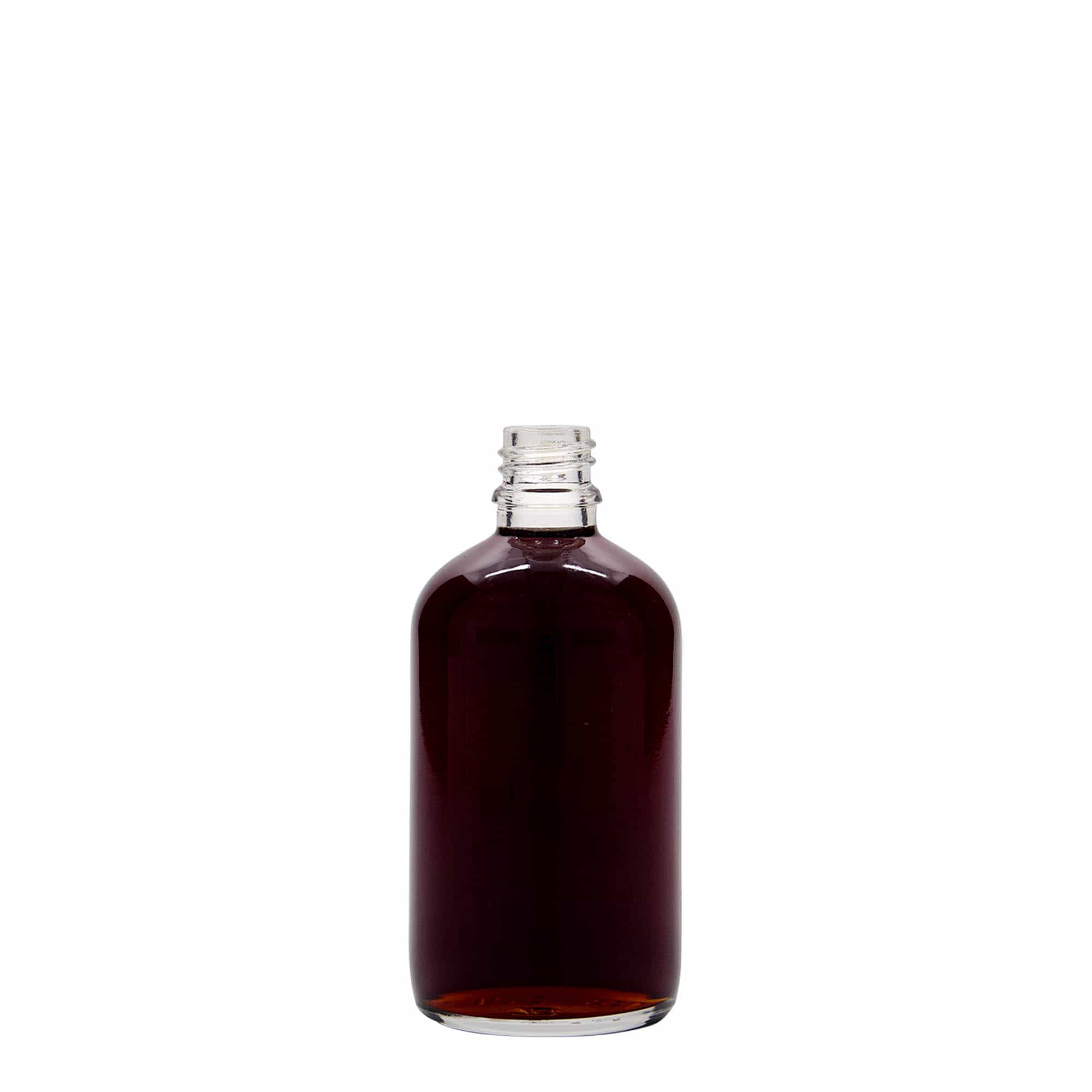 100 ml butelka farmaceutyczna, szkło, zamknięcie: DIN 18