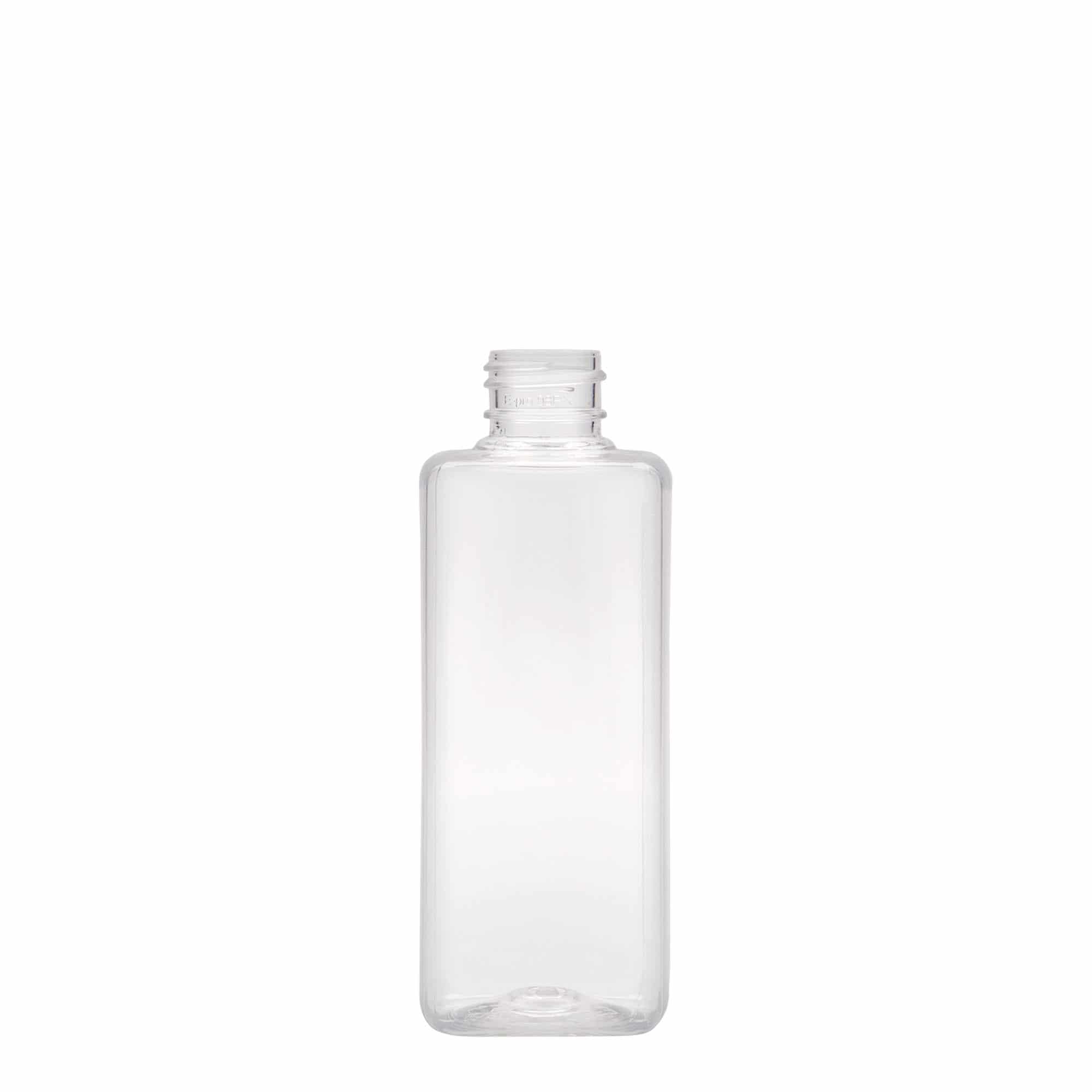 200 ml butelka PET 'Karl', kwadratowa, tworzywo sztuczne, zamknięcie: GPI 24/410