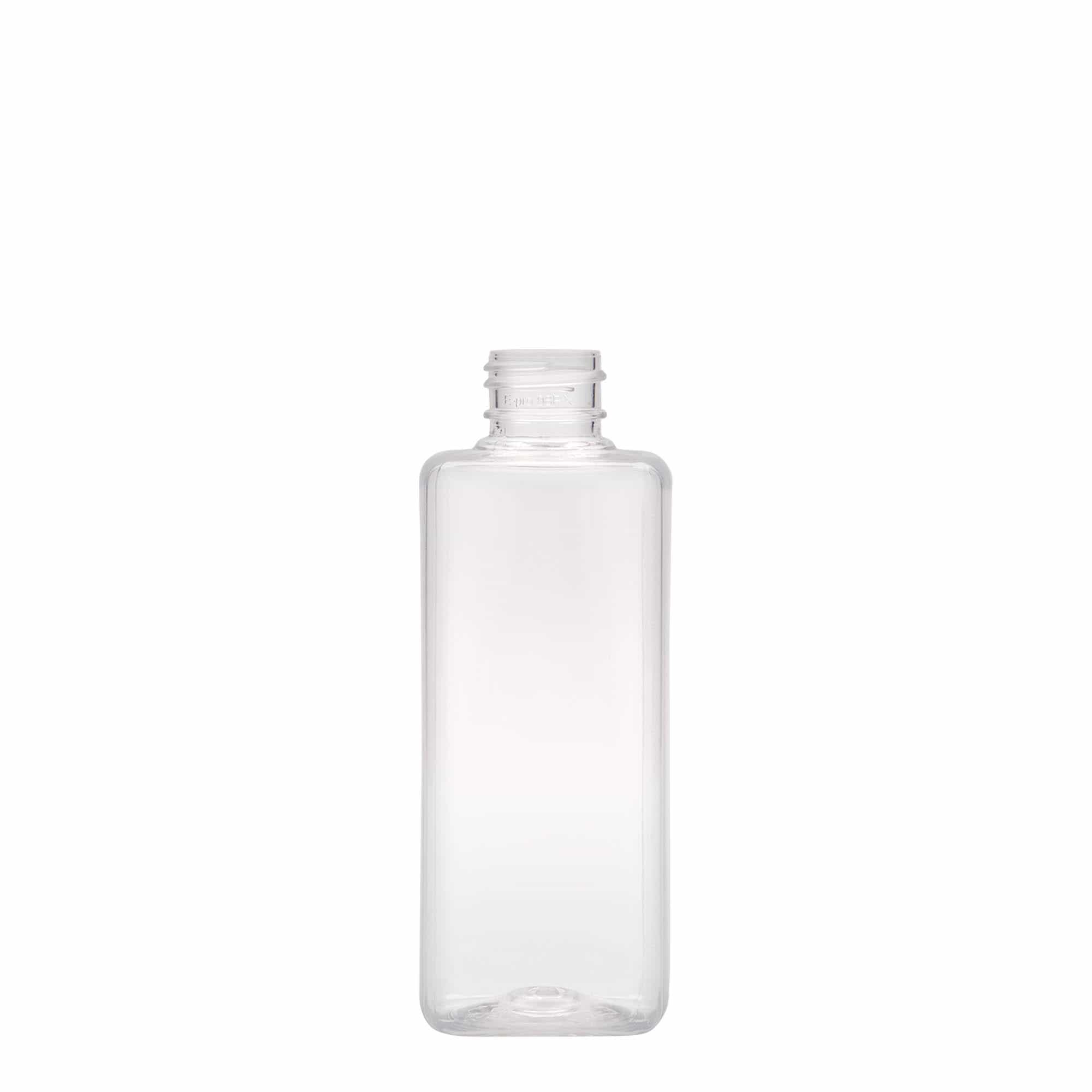 200 ml butelka PET „Karl”, kwadratowa, plastik, gwint: 24/410