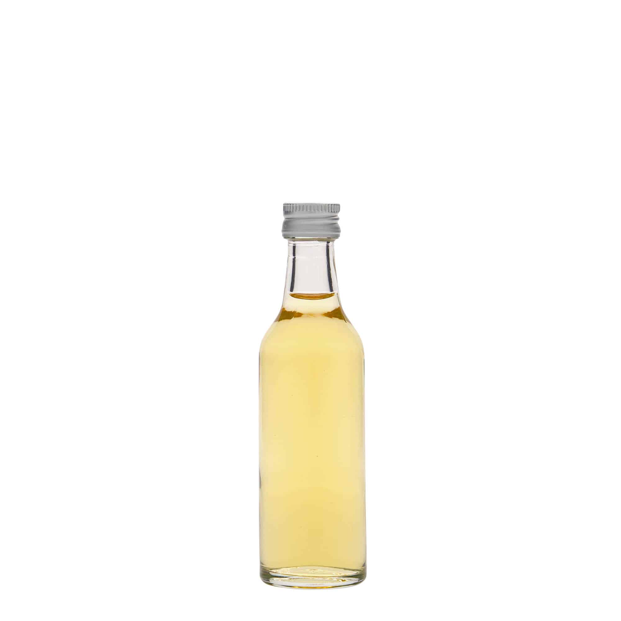 50 ml butelka szklana z prostą szyjką, zamknięcie: PP 18
