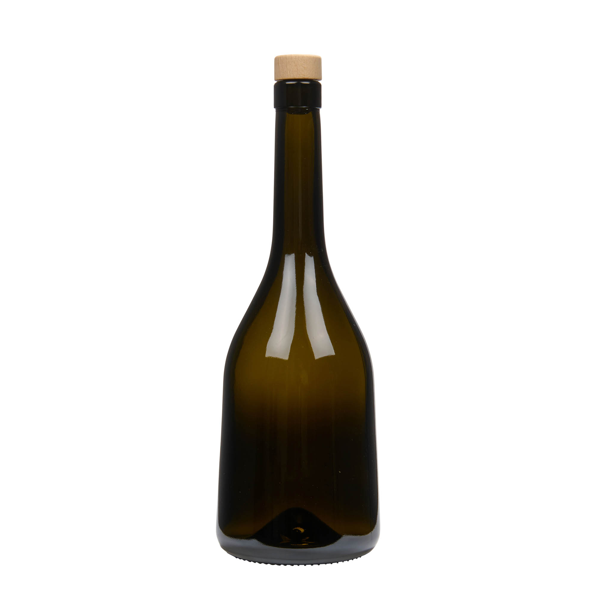 750 ml butelka szklana 'Rustica', antyczny zielony, szyjka: korek