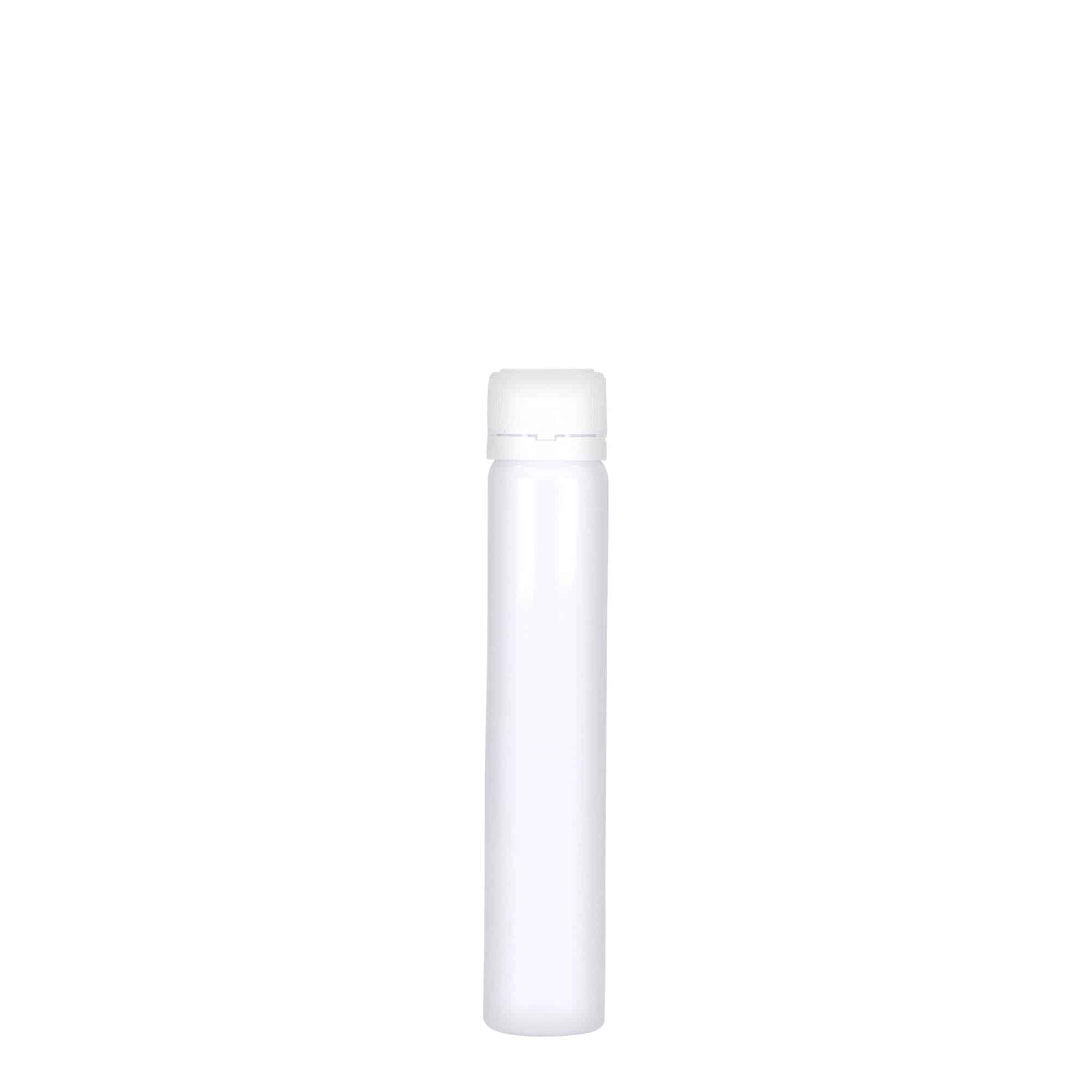 25 ml rurka PET, tworzywo sztuczne, biały, zakończenie: zakrętka