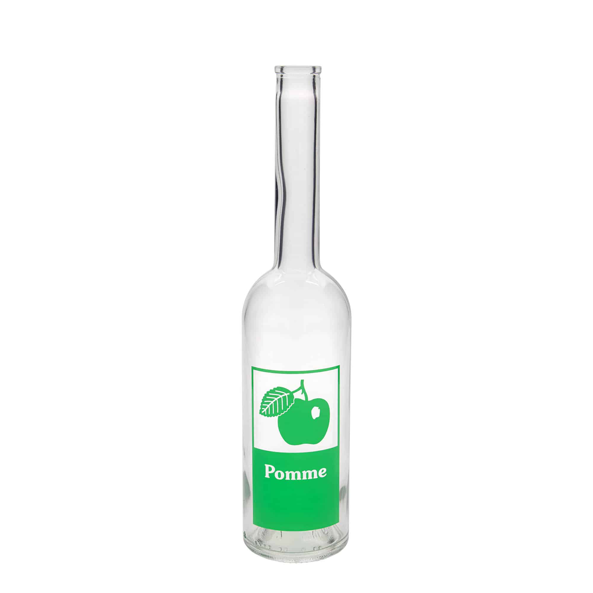 Butelka szklana 500 ml 'Opera', motyw: Jabłko, szyjka: korek Butelka szklana 500 ml 'Opera', motyw: Jabłko, szyjka: korek