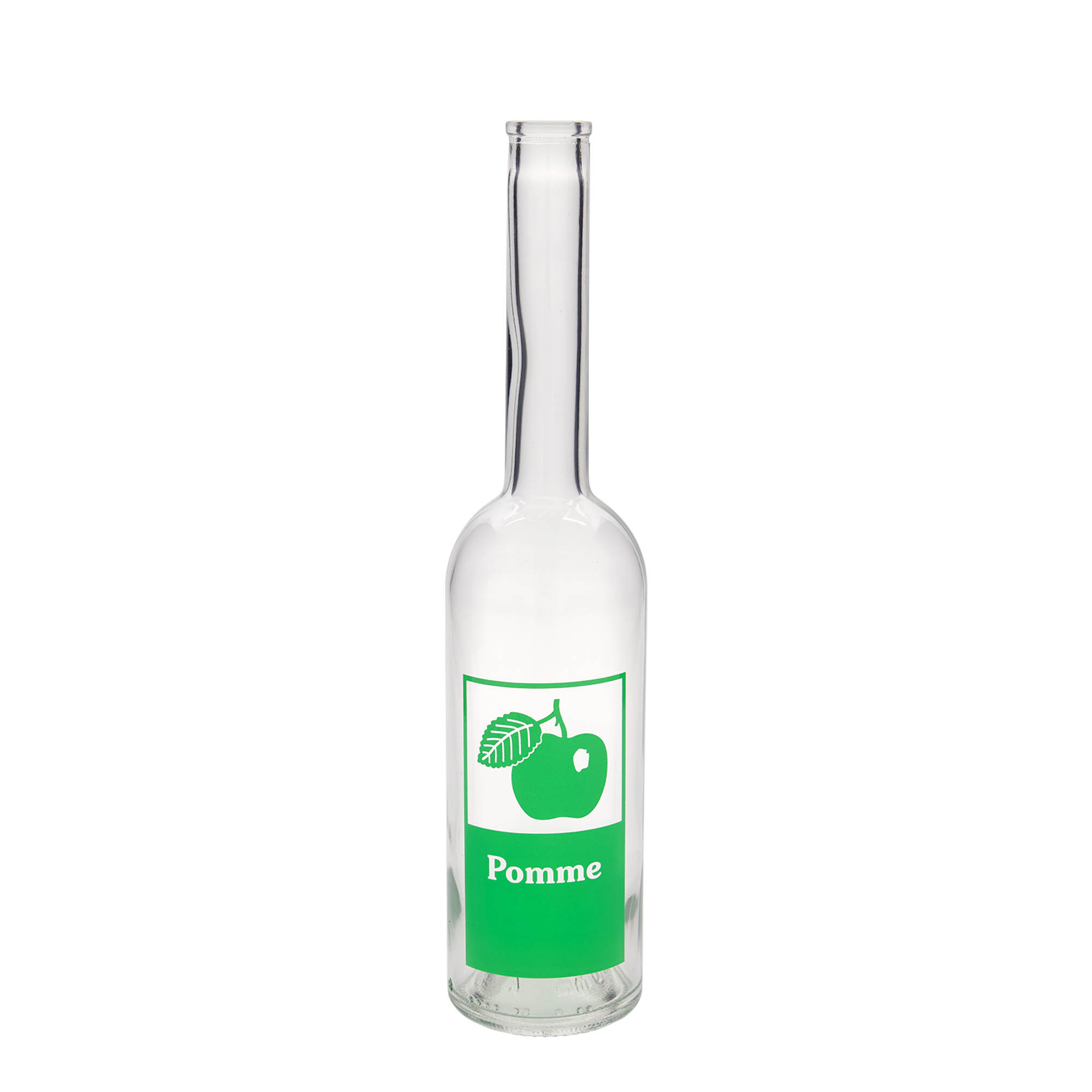 Butelka szklana 500 ml 'Opera', motyw: Jabłko, szyjka: korek