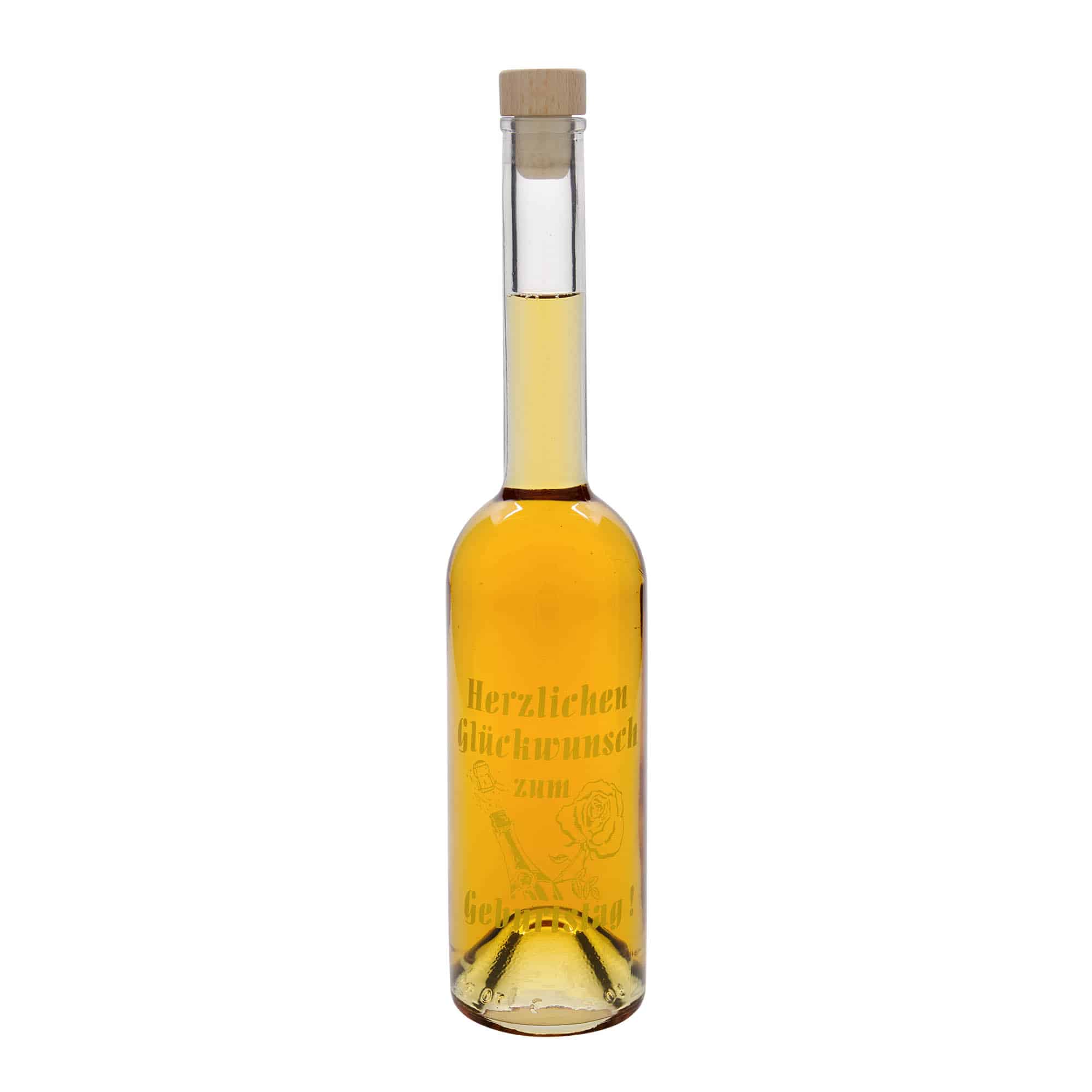 500 ml butelka szklana „Opera”, motyw: butelka urodzinowa, szyjka: korek