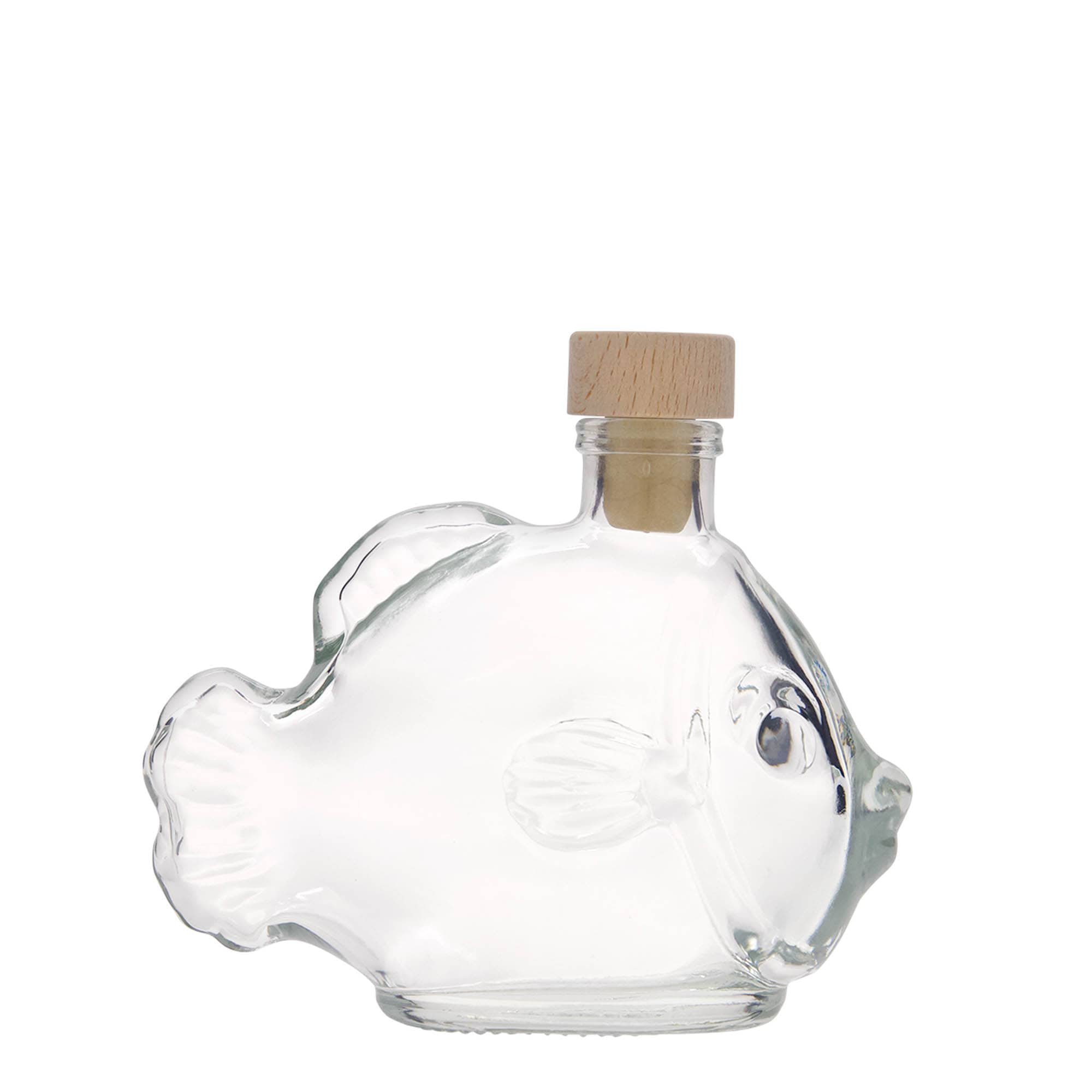 200 ml butelka szklana „Ryba”, korek w szyjce