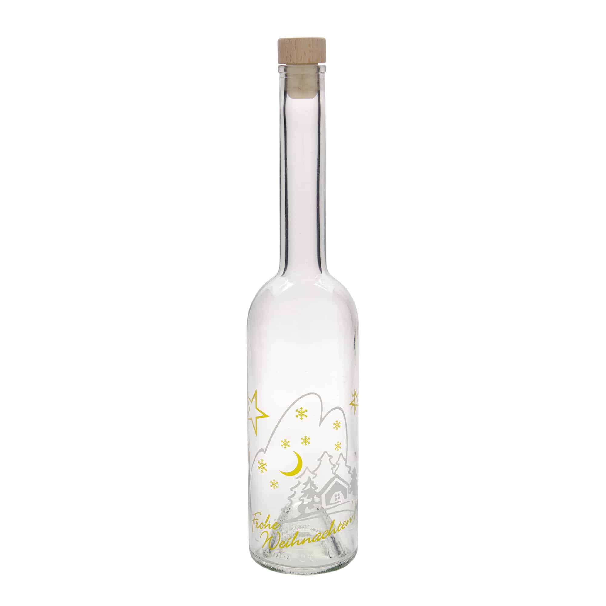 500 ml butelka szklana 'Opera', motyw: świąteczna idylla, szyjka: korek