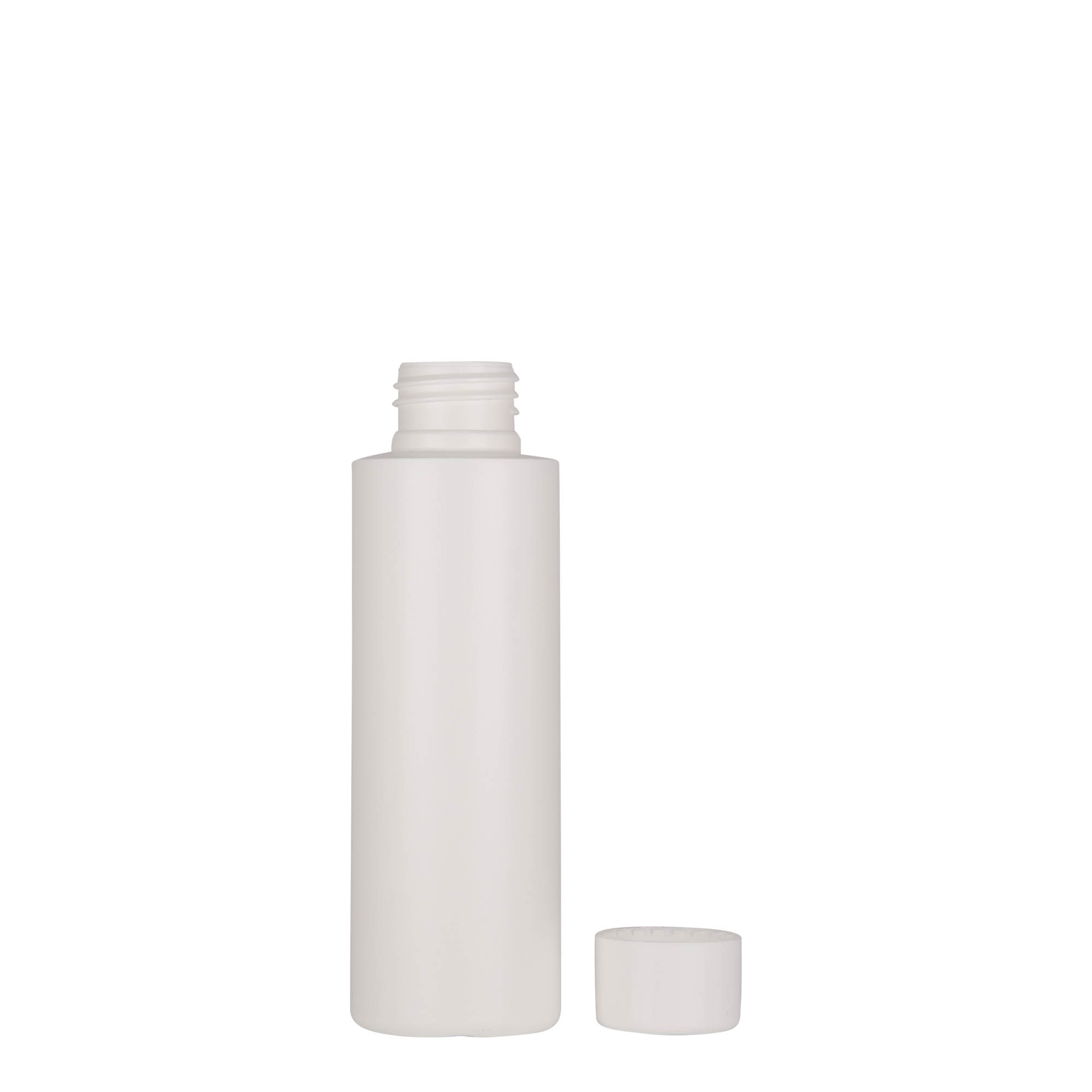 100 ml butelka plastikowa 'Pipe', zielony HDPE, biały, gwint: 24/410 100 ml butelka plastikowa 'Pipe', zielony HDPE, biały, gwint: 24/410