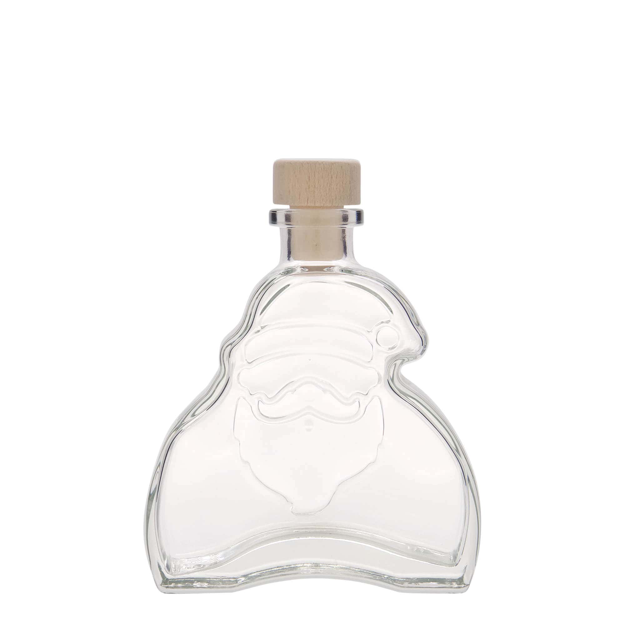 200 ml butelka szklana 'Santa Claus', zamknięcie: korek
