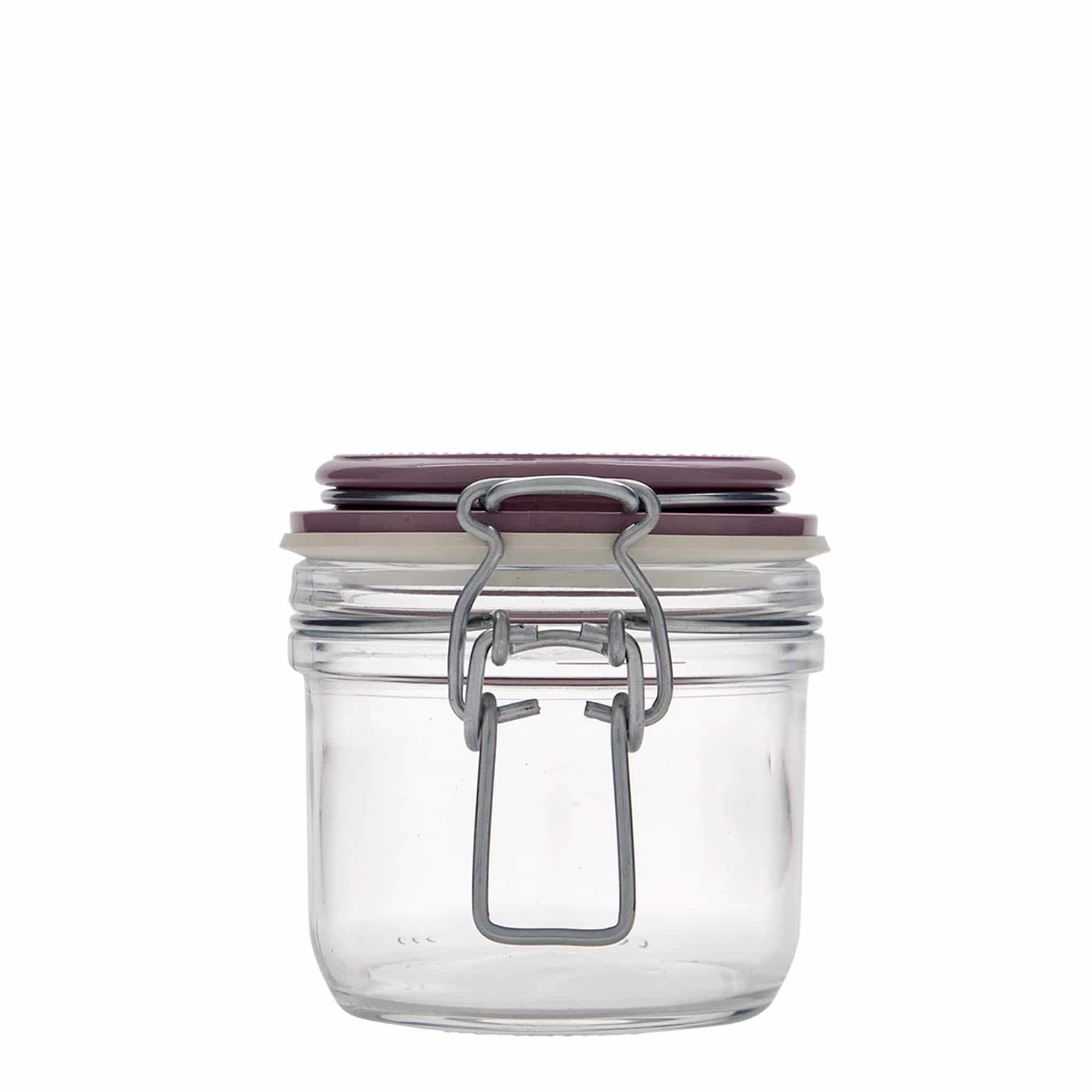 200 ml słoik z zamknięciem pałąkowym 'Fido', kolor fioletowy, zamknięcie: Zamknięcie pałąkowe 200 ml słoik z zamknięciem pałąkowym 'Fido', kolor fioletowy, zamknięcie: Zamknięcie pałąkowe