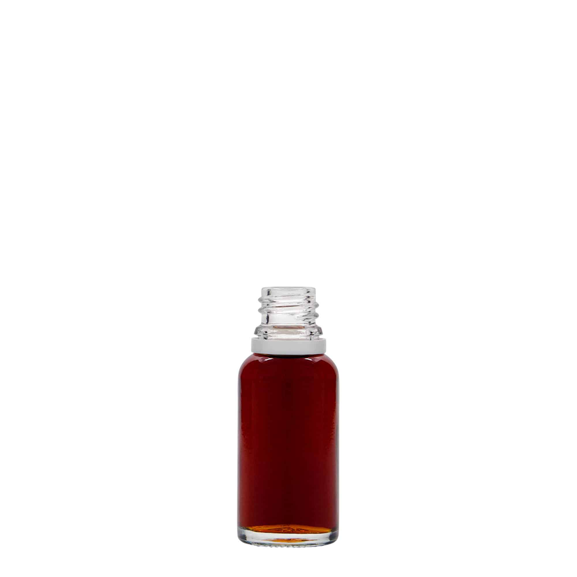 20 ml butelka medyczna, szkło, szyjka: DIN 18