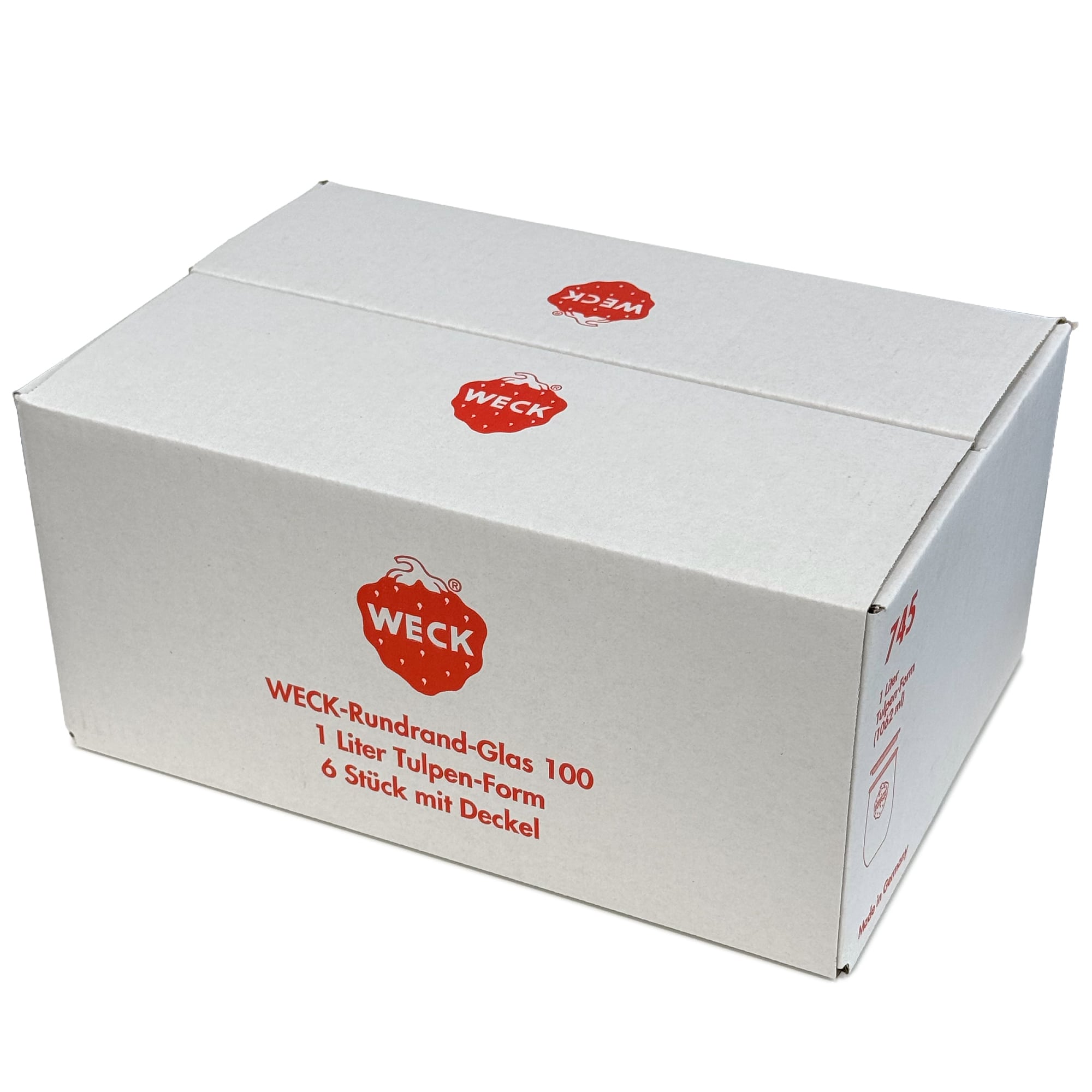6x 1050 ml WECK-Tulipanowe słoik z szklanym wieczkiem RR 100