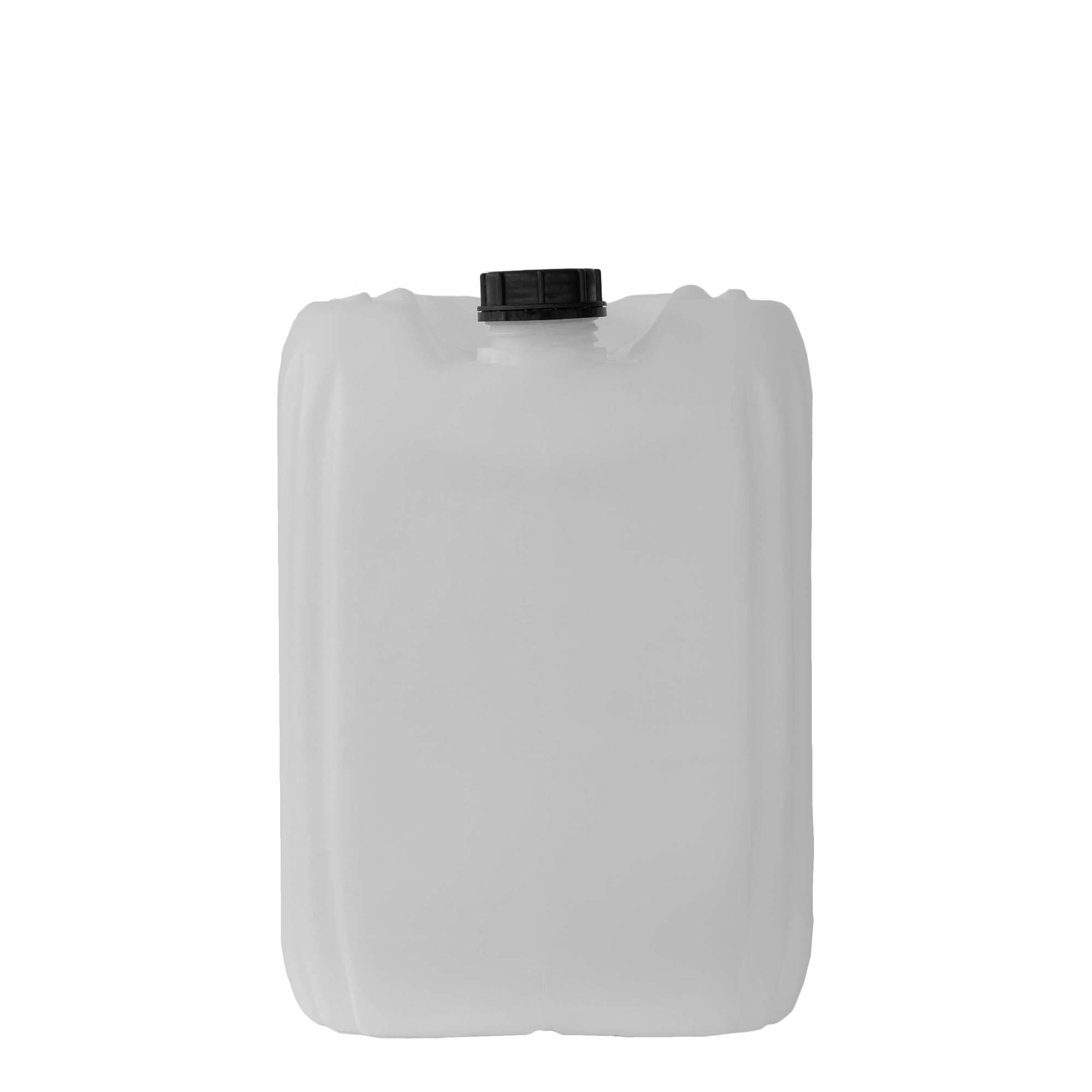 30 l kanister, prostokątny, tworzywo HDPE, naturalny, wylot: ND 60
