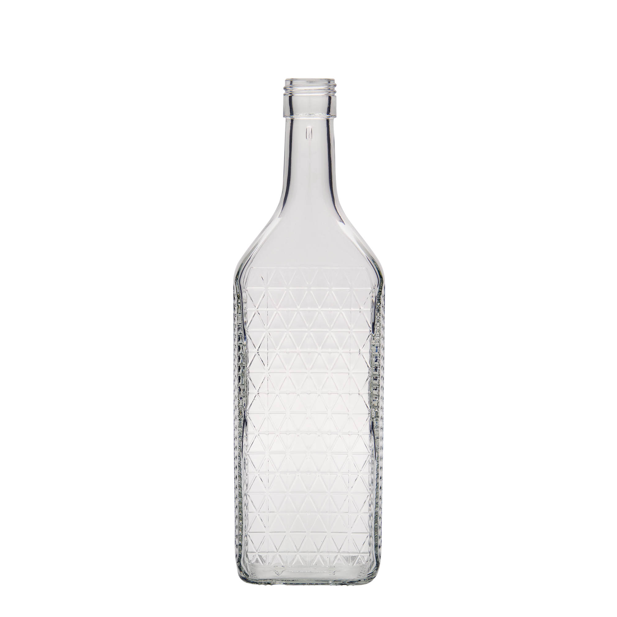 700 ml butelka szklana 'Caruso', prostokątna, wylot: PP 31,5