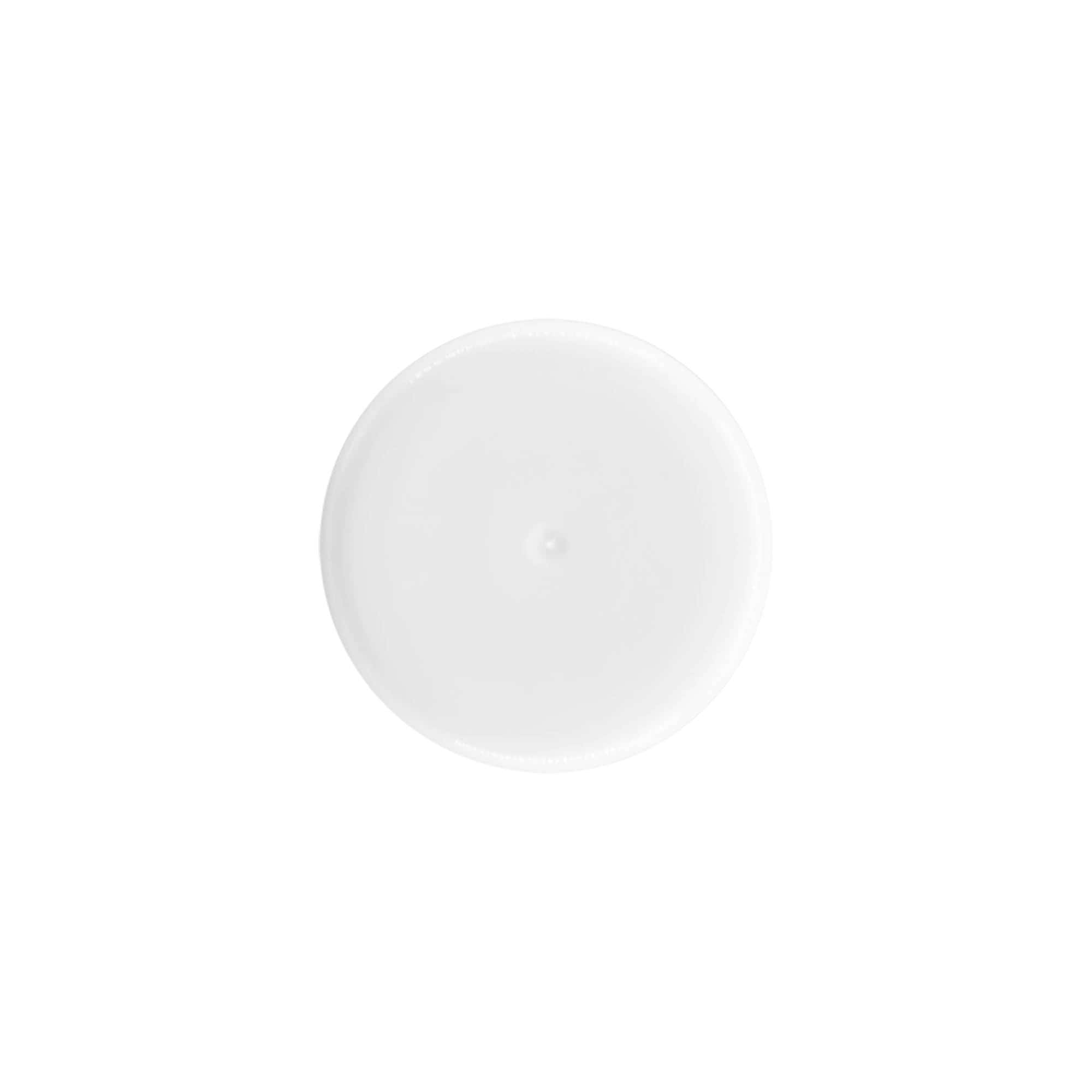 Kaptur do 50 ml butelki roll-on, tworzywo sztuczne PP, biały, do wylotu: zakrętka na gwint