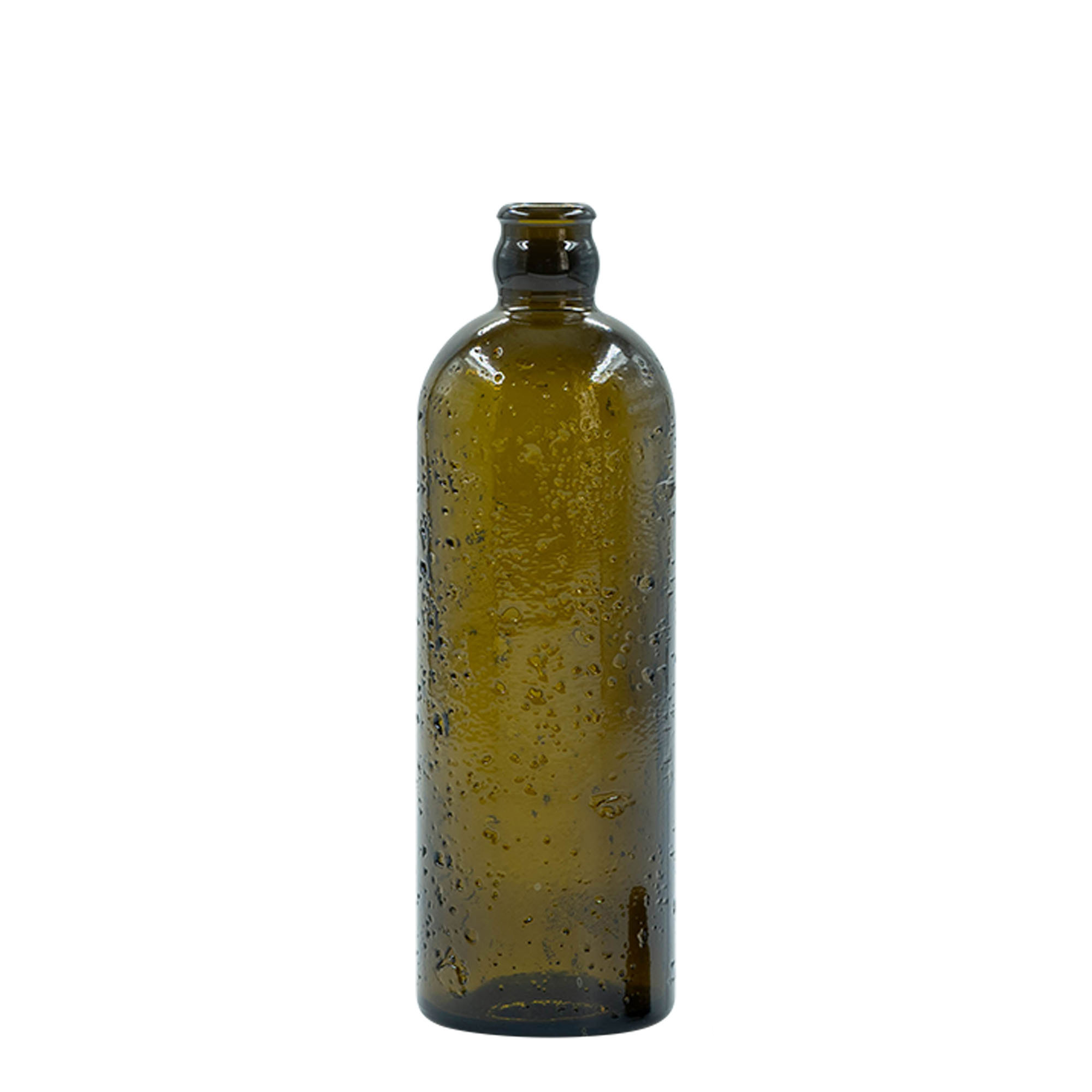 500 ml dzika rzemieślnicza butelka szklana 'Bobber Jr', brązowa, otwór: korek