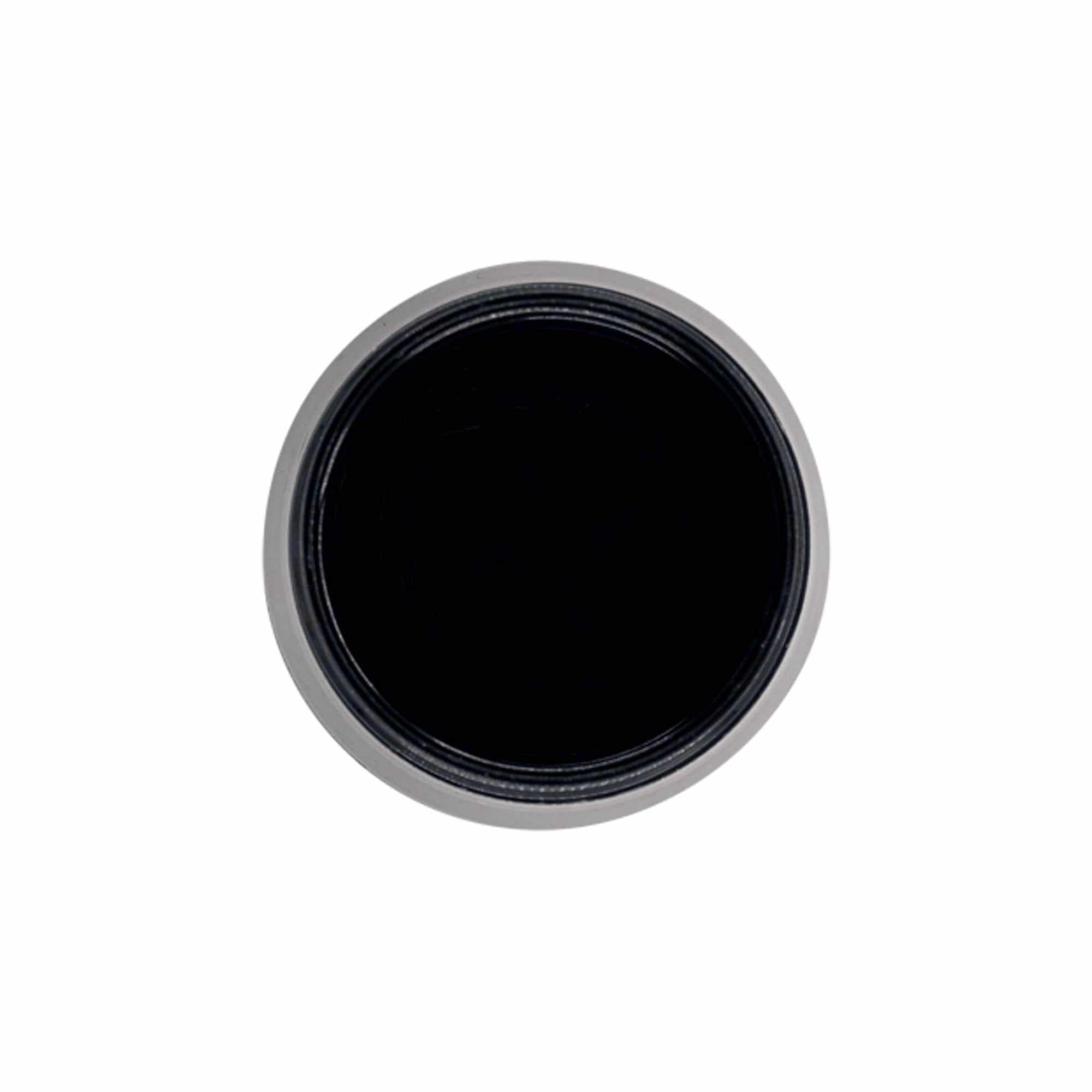 Zakrętka słoiczka na przyprawy do młynka, tworzywo sztuczne PP, kolor czarny, do zamknięcia: GPI 38/400