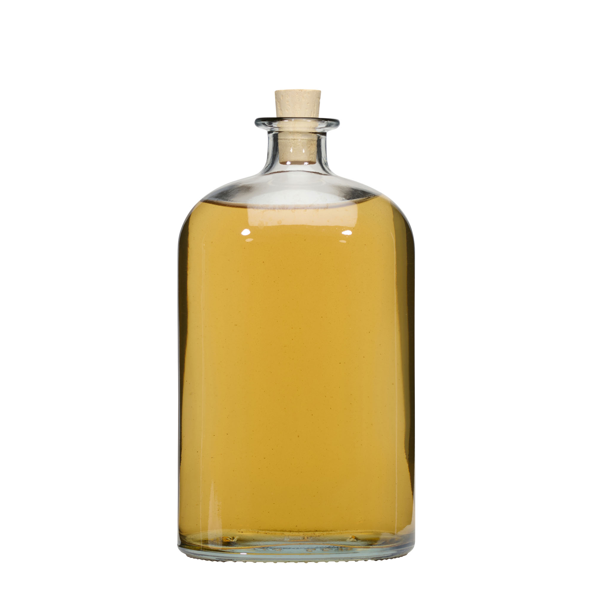 1.000 ml butelka szklana 'Dundee', owalna, szyjka: korek 1.000 ml butelka szklana 'Dundee', owalna, szyjka: korek