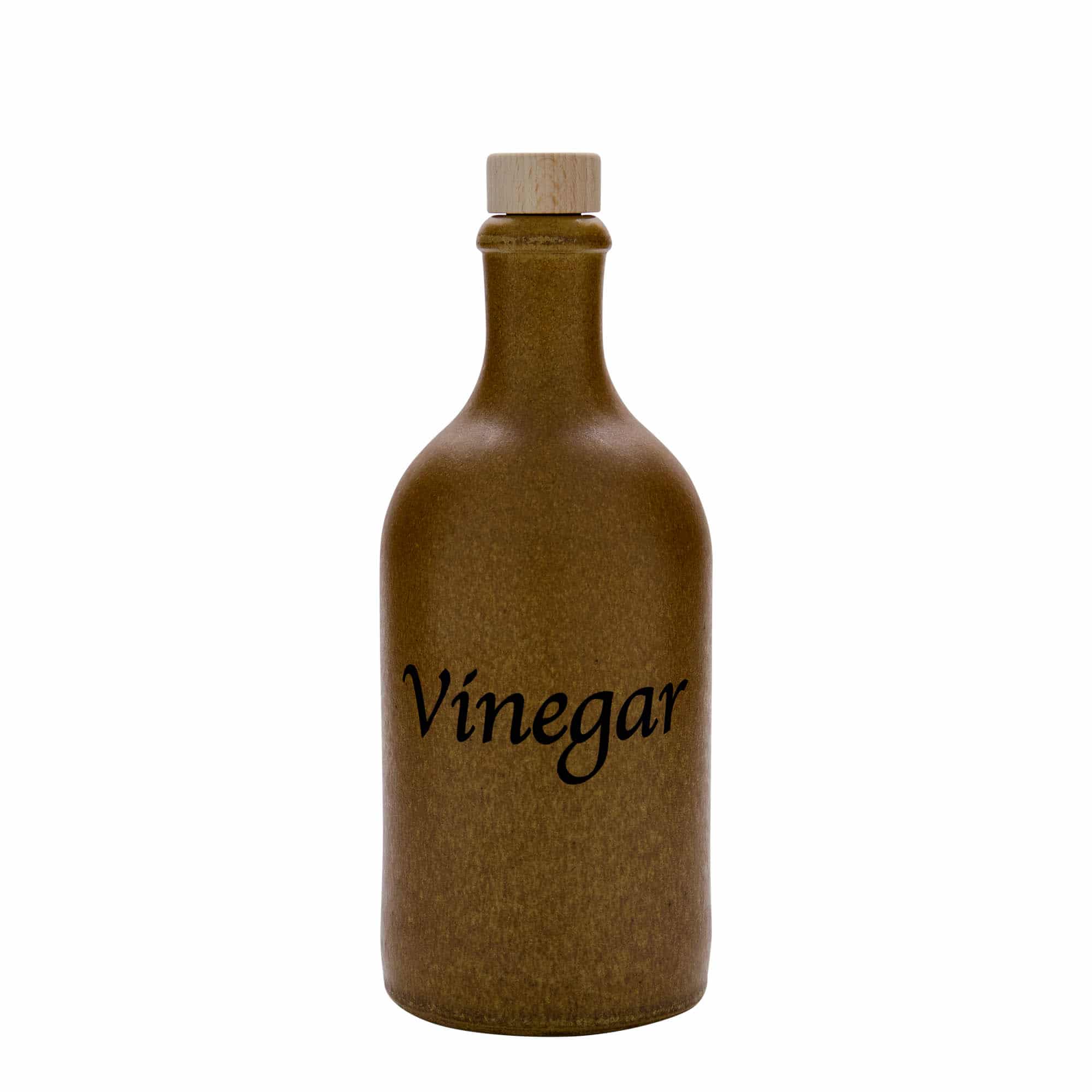 500 ml gliniany dzbanek, wzór: Vinegar, kamionka, kolor brązowo-kryształowy, zamknięcie: korek