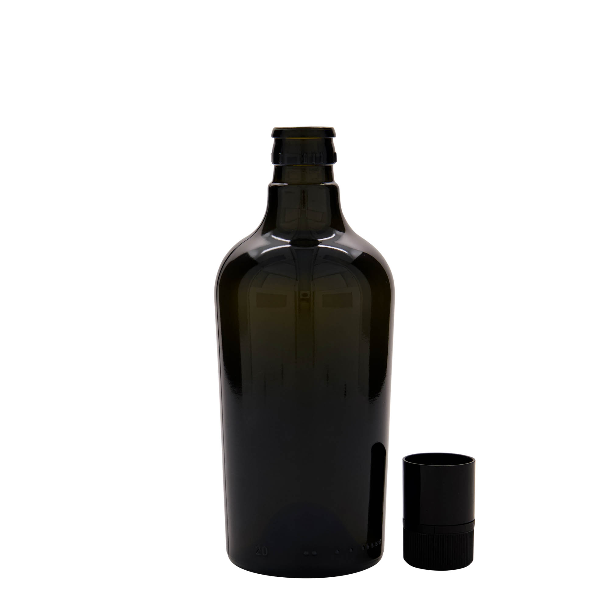 Butelka na ocet/olej 500 ml „Oleum”, szkło, antyczny zielony, wylot: DOP