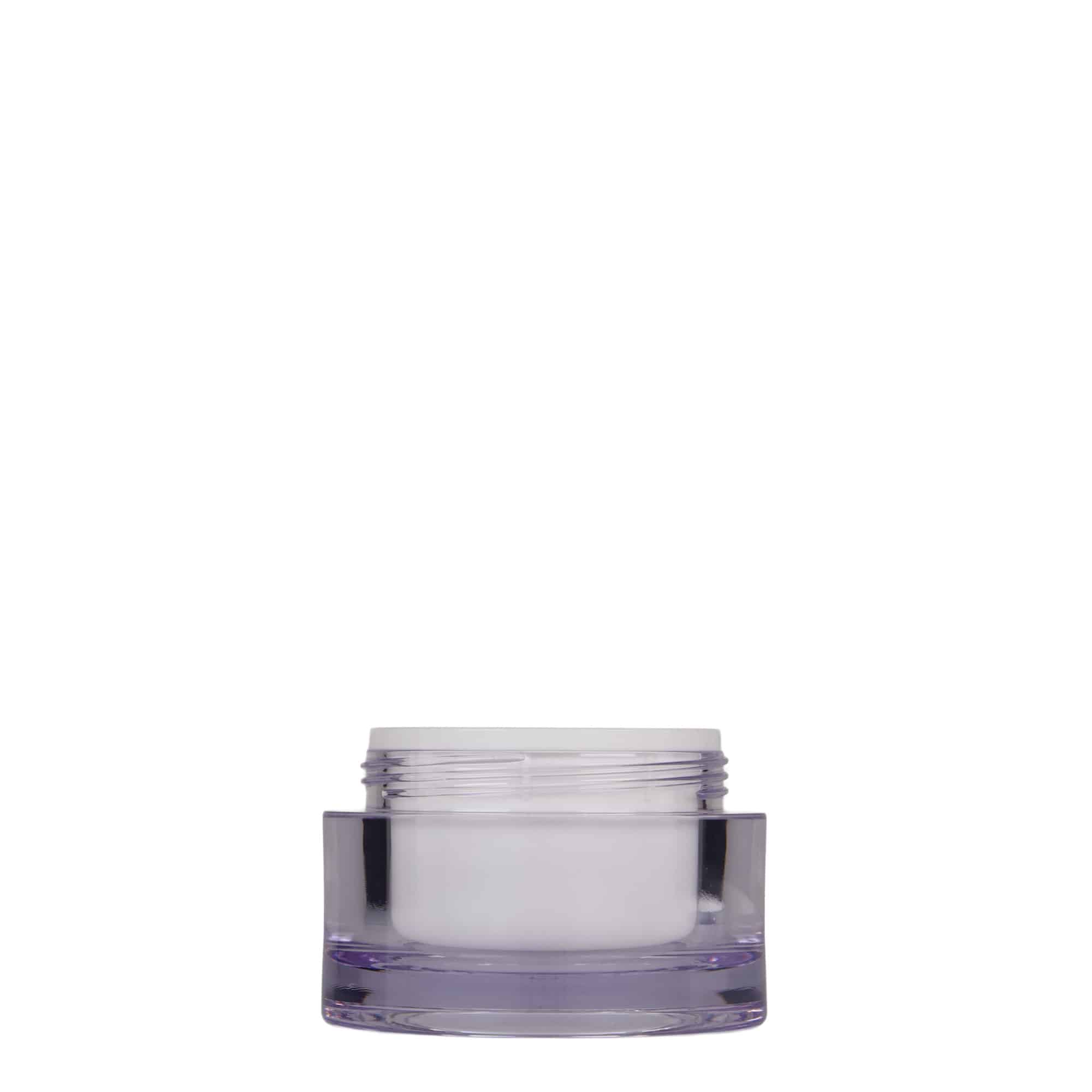 50 ml pojemnik na kosmetyki, tworzywo sztuczne SAN, kolor biały, zamknięcie: zakrętka 50 ml pojemnik na kosmetyki, tworzywo sztuczne SAN, kolor biały, zamknięcie: zakrętka