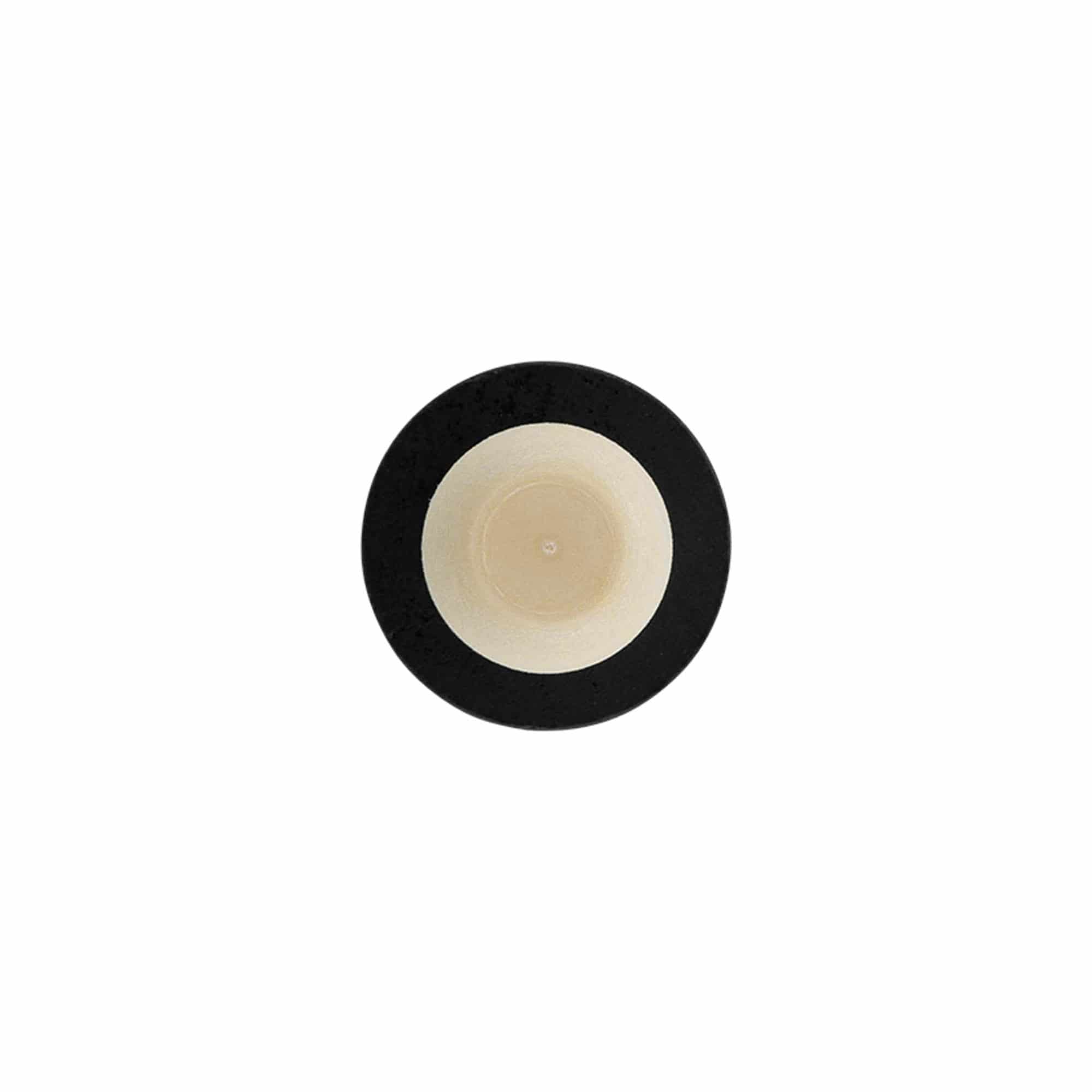 Korek z uchwytem 19 mm, drewno/plastik, czarny, do otworu: korek Korek z uchwytem 19 mm, drewno/plastik, czarny, do otworu: korek