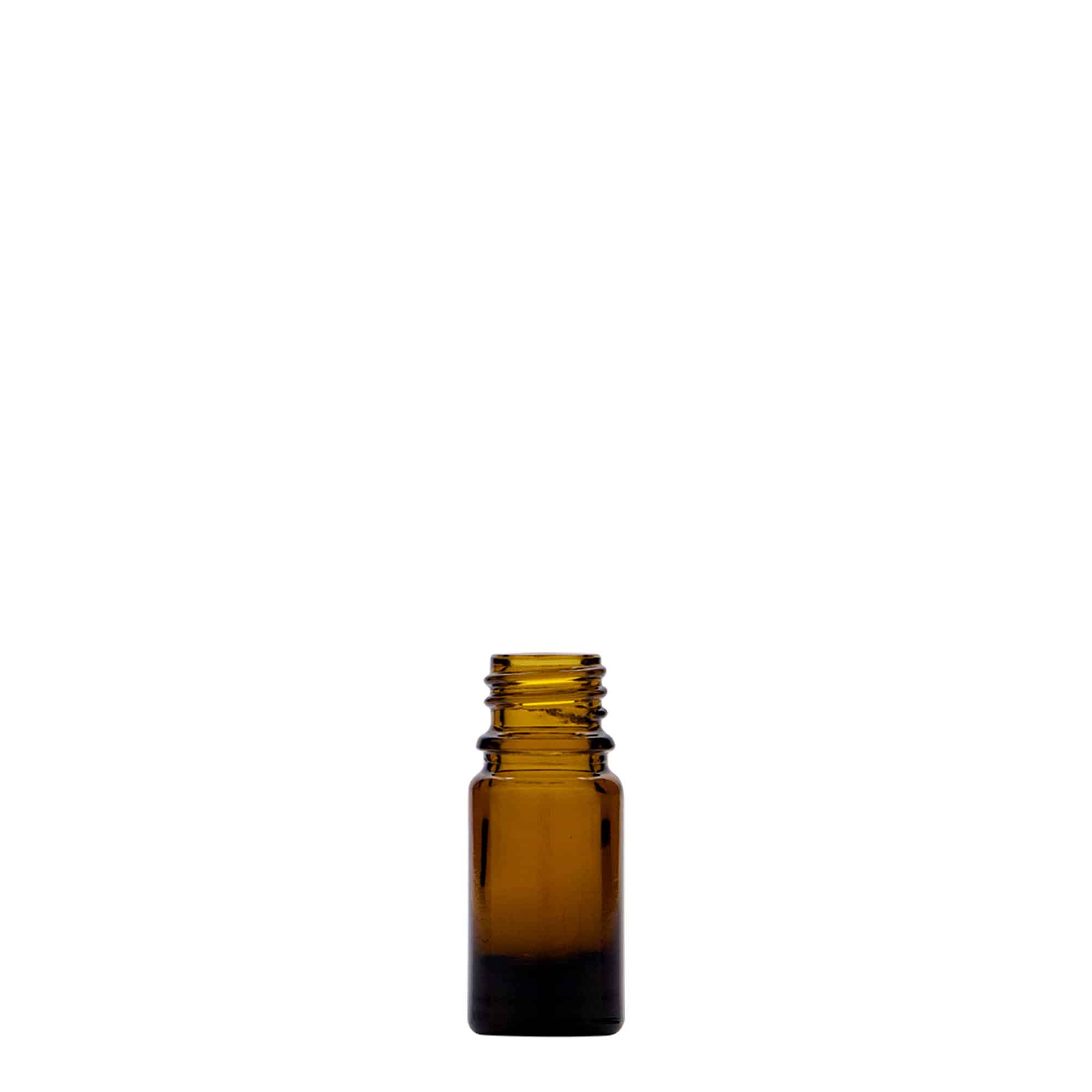 5 ml butelka medyczna, szkło, brązowa, wylot: DIN 18