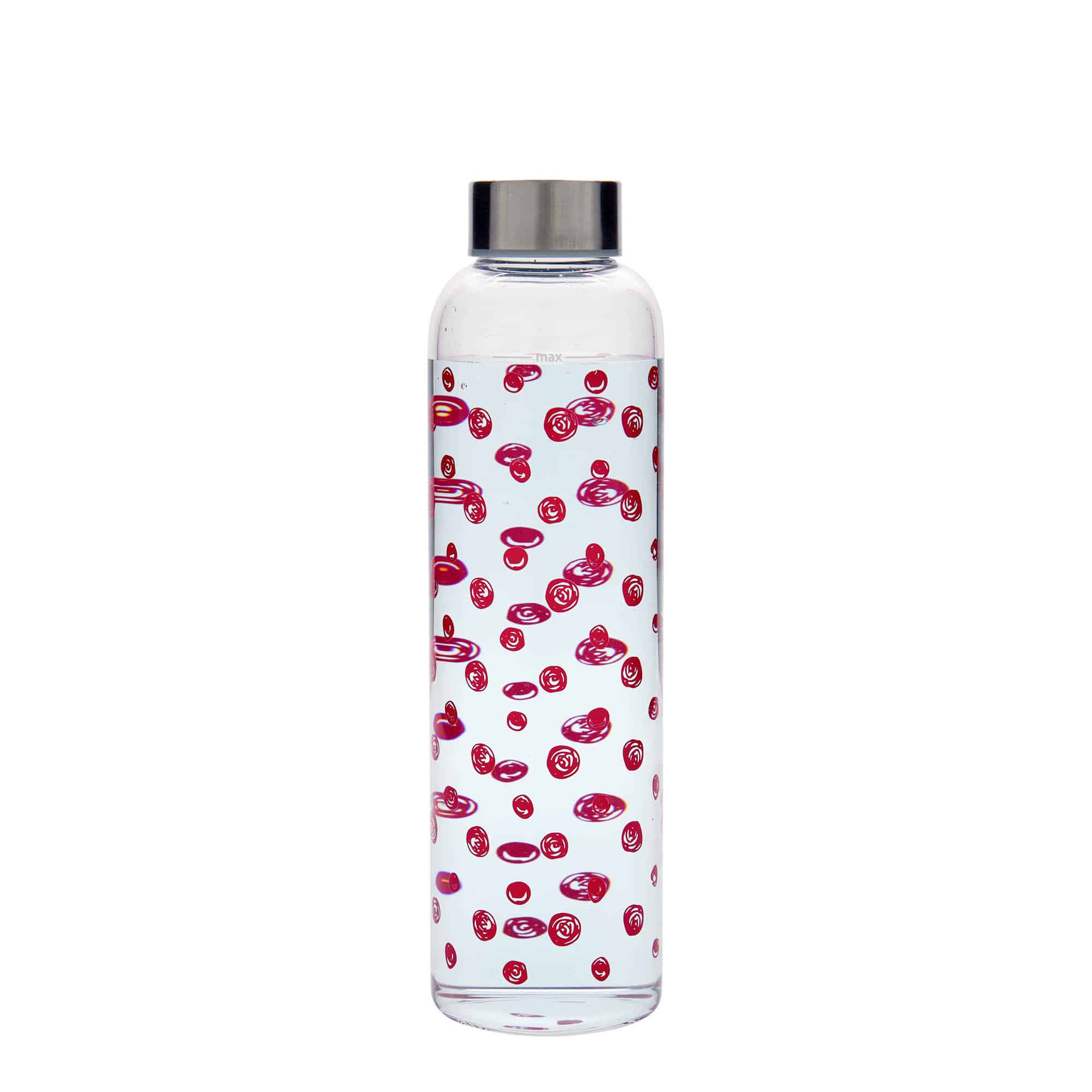500 ml butelka do picia 'Perseus', wzór: czerwone kropki, zamknięcie: zakrętka