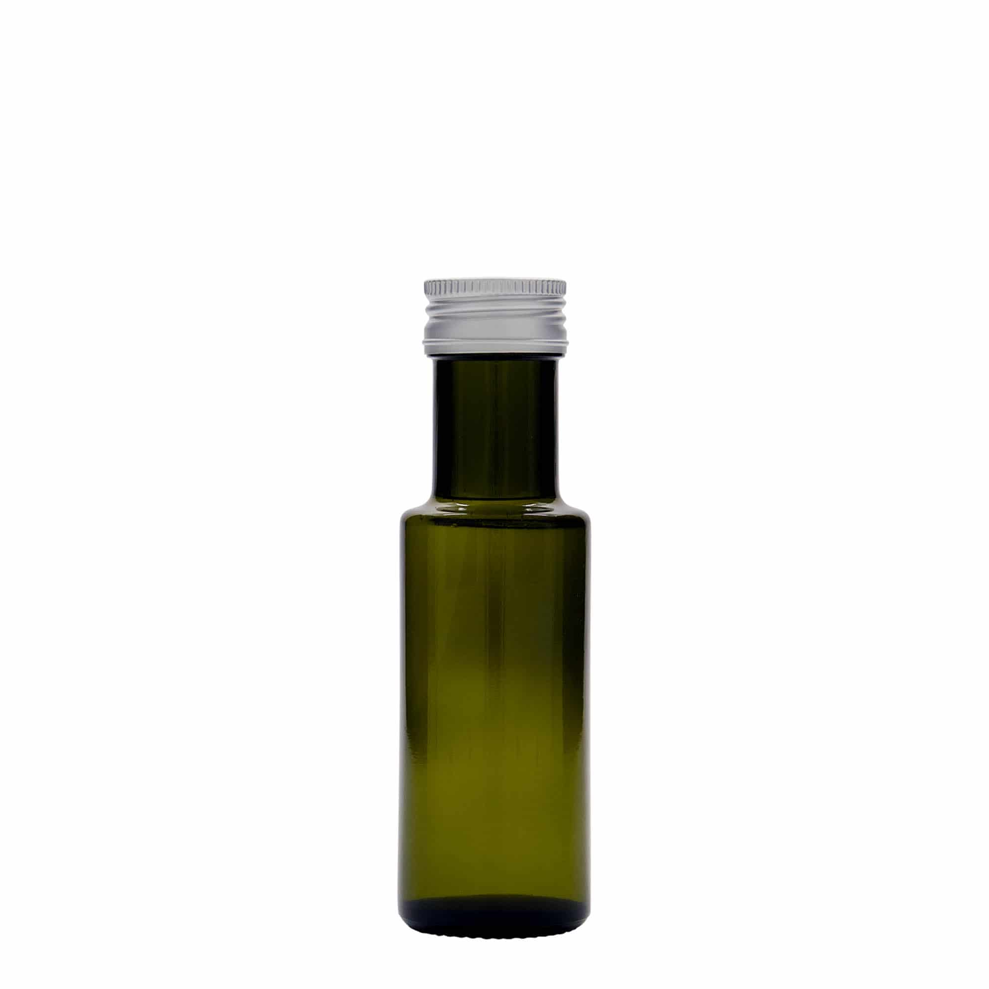 100 ml butelka szklana 'Dorica', antyczny zielony, wylot: PP 31,5